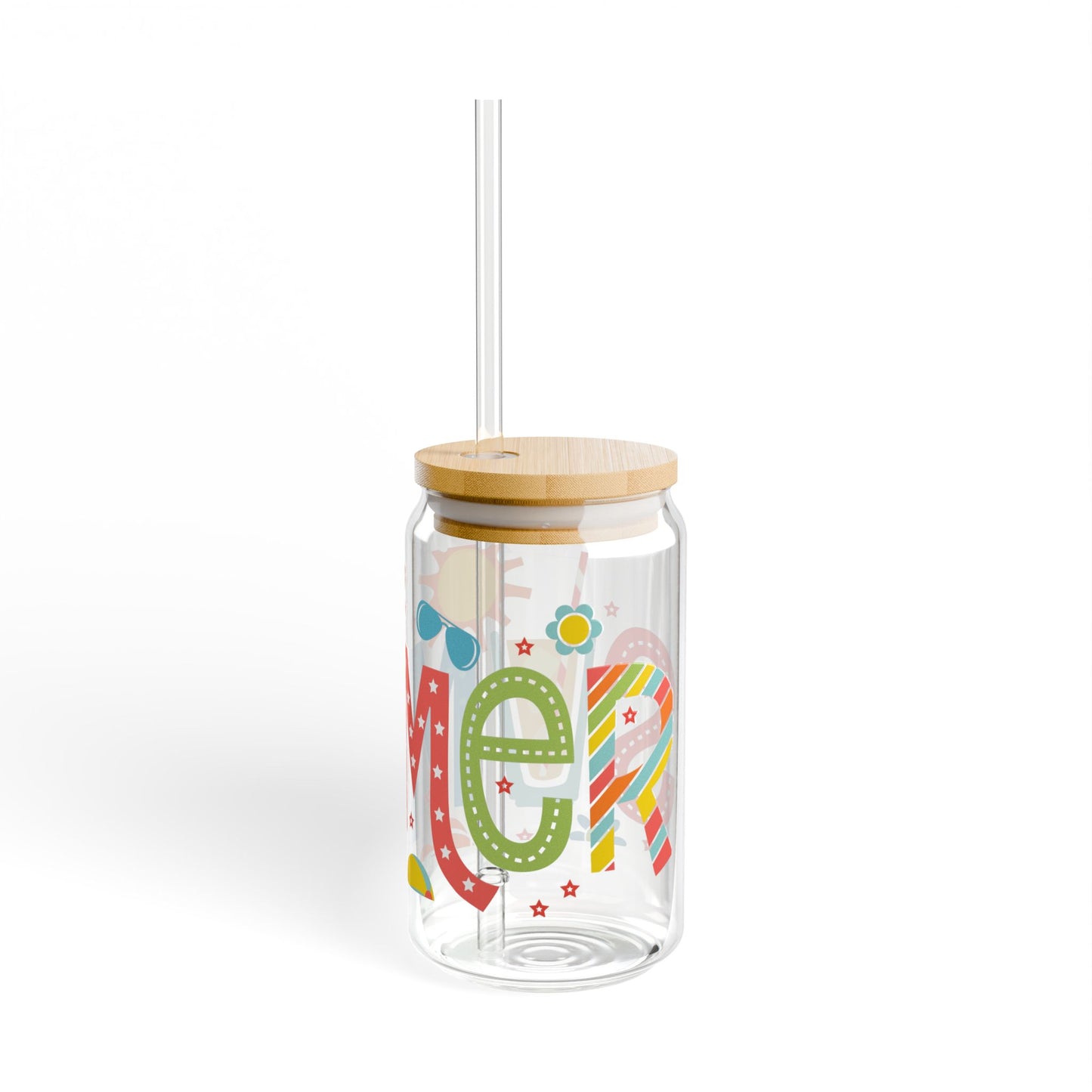 Summer Sipper Glass, 16oz - Refreshing Drinkware for Sunny Days