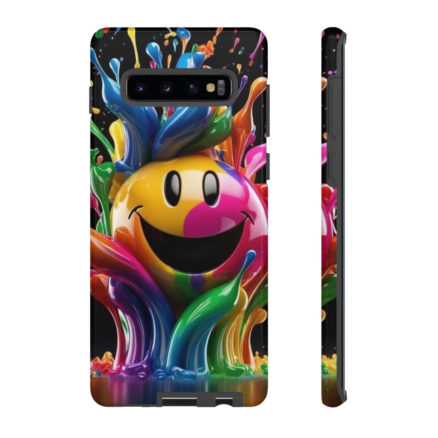 Colorful Smiley Phone Case - Fun and Funky, Vibrant Design, Gift for Friends, Cute Accessories, Unique Phone Cover | Samsung Case