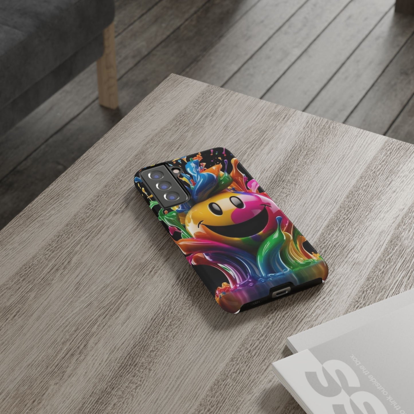 Colorful Smiley Phone Case - Fun and Funky, Vibrant Design, Gift for Friends, Cute Accessories, Unique Phone Cover | Samsung Case