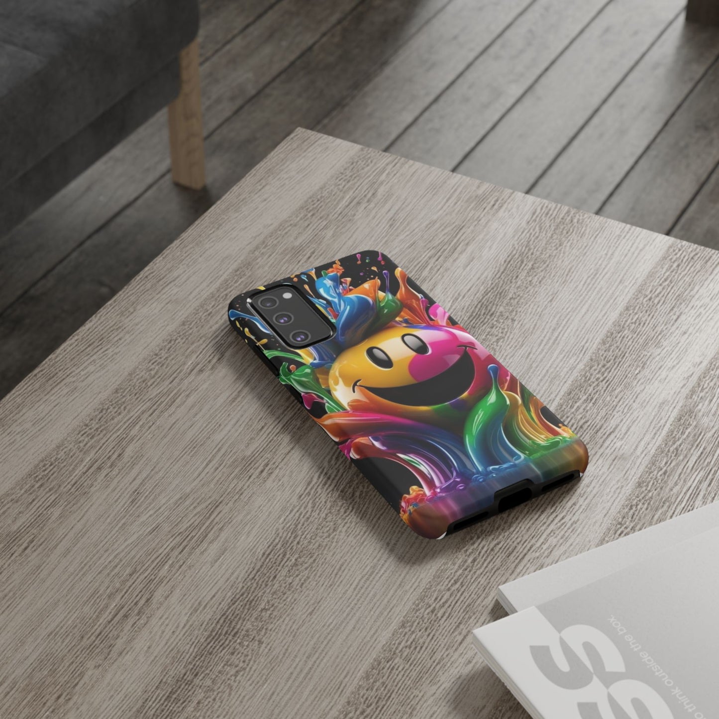 Colorful Smiley Phone Case - Fun and Funky, Vibrant Design, Gift for Friends, Cute Accessories, Unique Phone Cover | Samsung Case