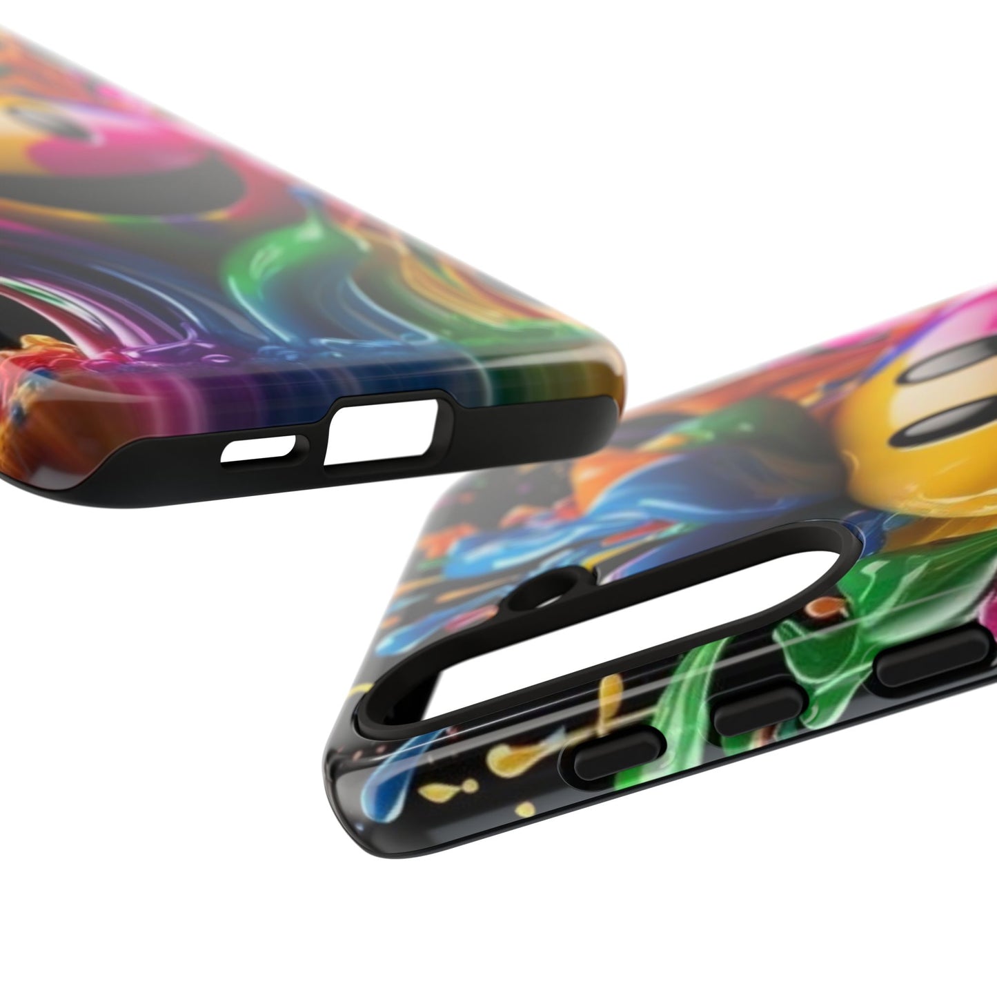 Colorful Smiley Phone Case - Fun and Funky, Vibrant Design, Gift for Friends, Cute Accessories, Unique Phone Cover | Samsung Case