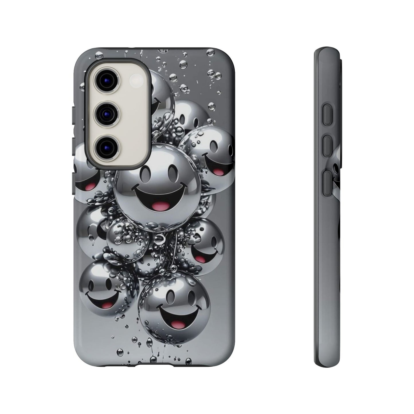 Cheerful Phone Case with Smiley Faces, Tough and Fun Case for You, Gift for Friends, Unique Smartphone Cover, Bubble Design | Samsung Case