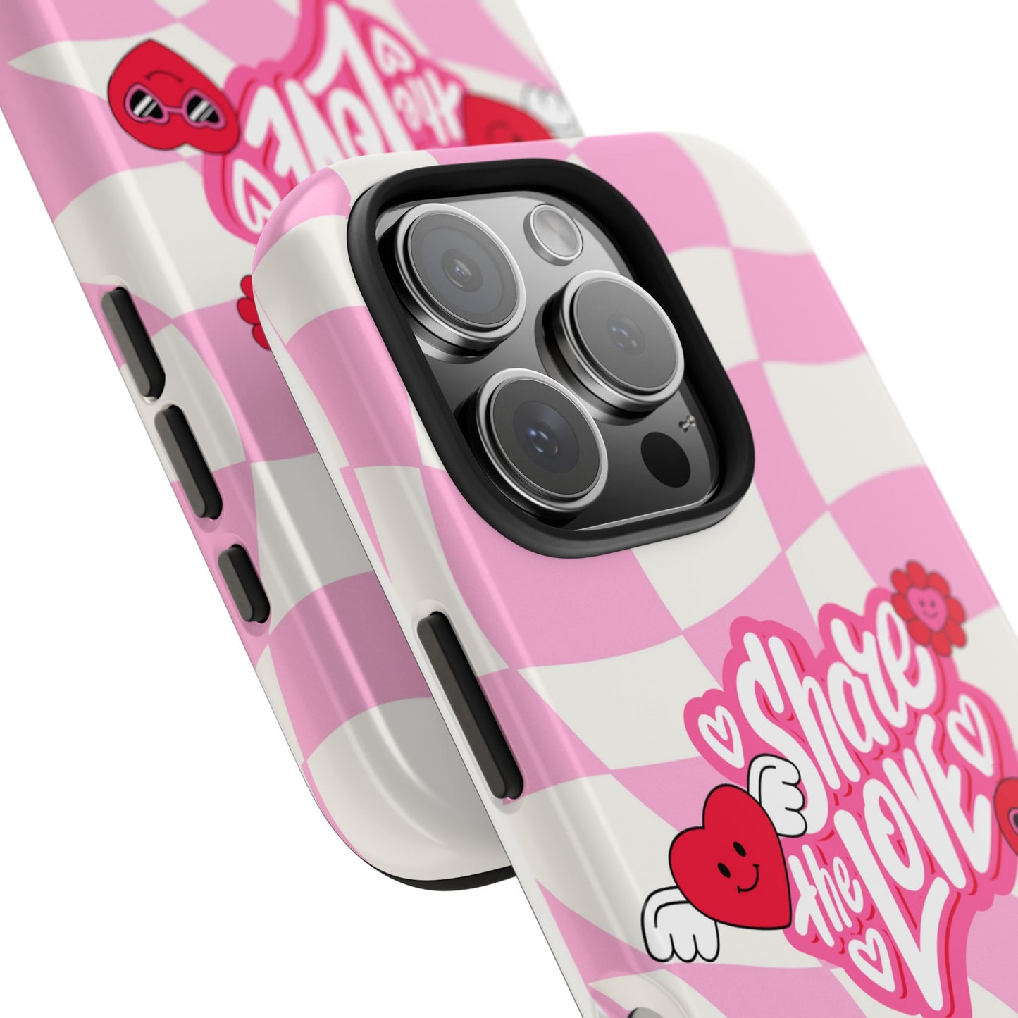 Share the Love Tough Phone Cases - Cute Heart Designs for Valentine's Day, Cute Phone Accessories, Gifts for Teens, Stylish Phone Covers