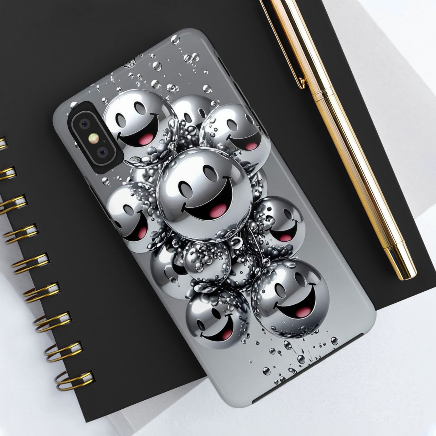 Smiley Bubble Tough Phone Cases - Durable Smartphone Protection, Fun Happy Face Design, Perfect for Gift | Iphone Case