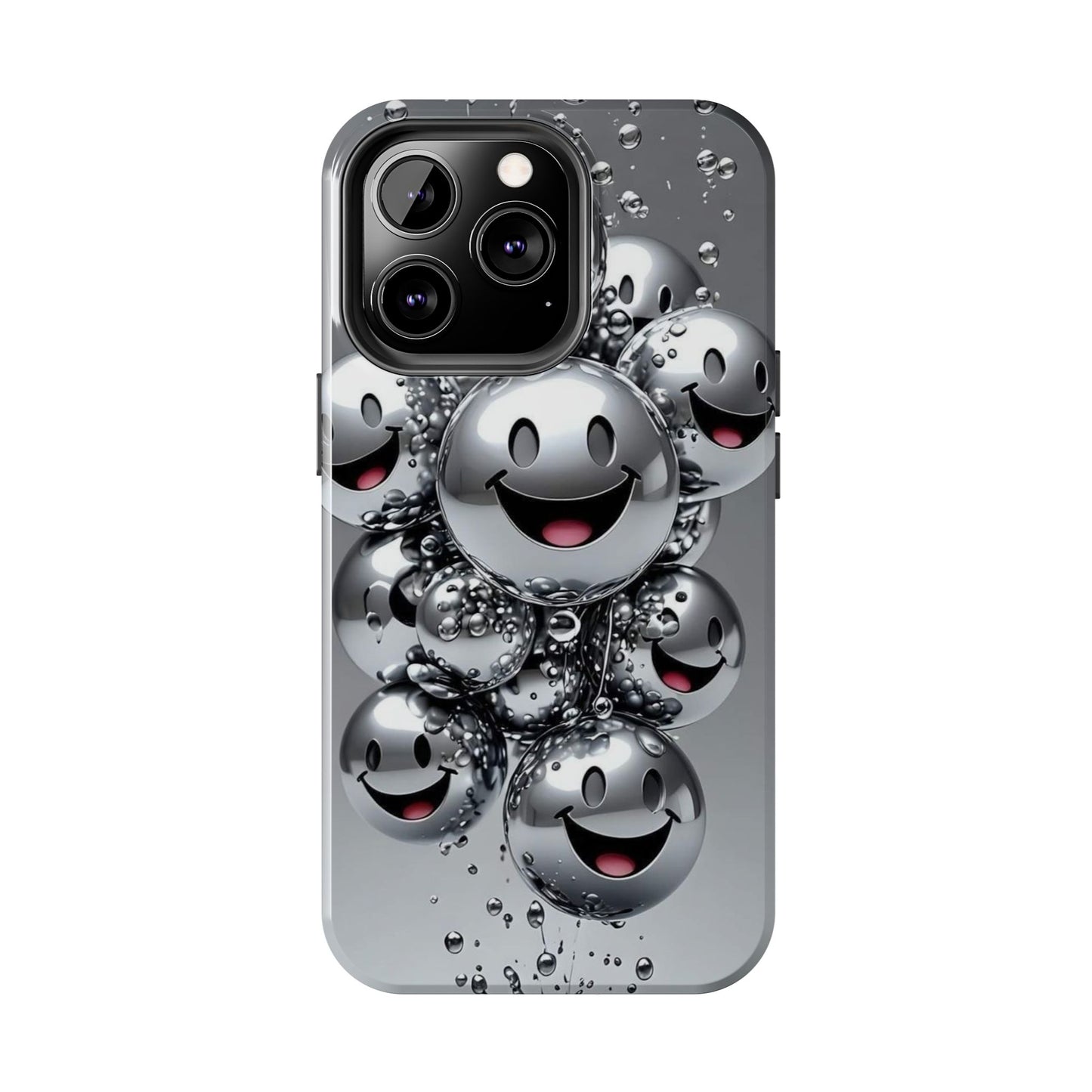 Smiley Bubble Tough Phone Cases - Durable Smartphone Protection, Fun Happy Face Design, Perfect for Gift | Iphone Case