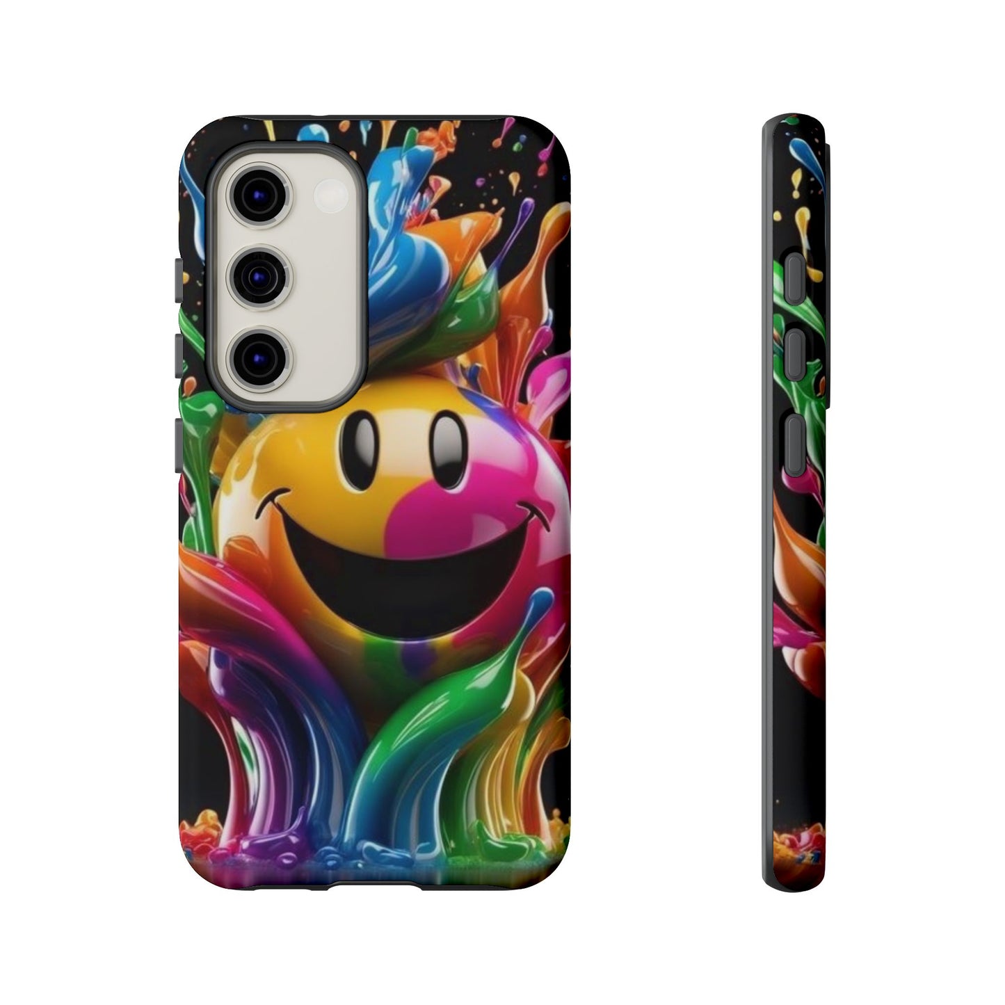 Colorful Smiley Phone Case - Fun and Funky, Vibrant Design, Gift for Friends, Cute Accessories, Unique Phone Cover | Samsung Case