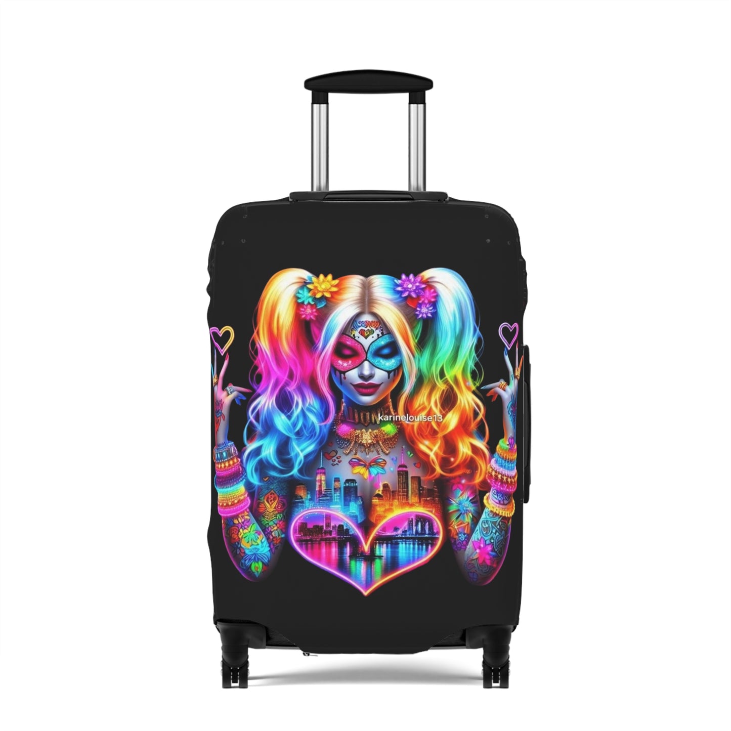 Colorful Harlequin Luggage Cover - Protect Your Suitcase, Travel Accessories, Unique Gift for Travelers | Suitcase