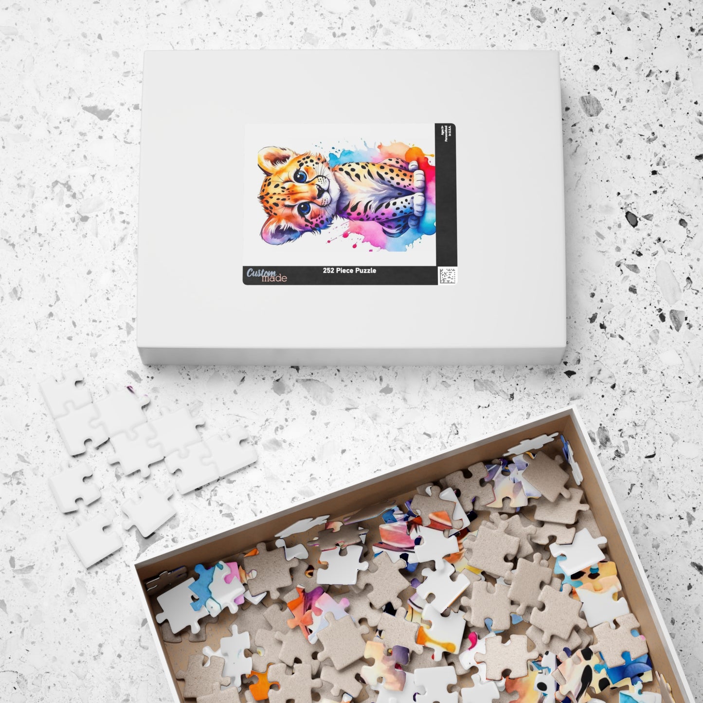Colorful Leopard Puzzle - Fun Family Activity for All Ages, Perfect Gift for Kids, Game Night, Animal Lover, Creative Challenge