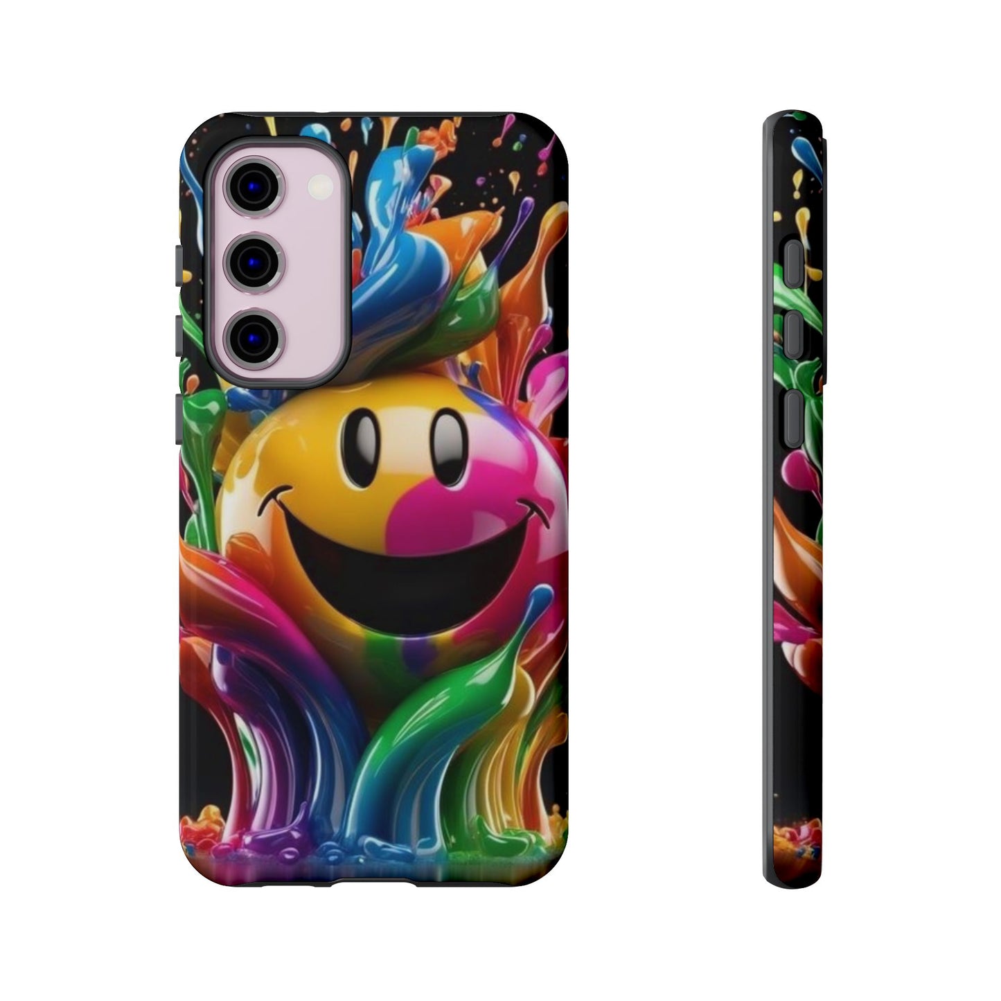 Colorful Smiley Phone Case - Fun and Funky, Vibrant Design, Gift for Friends, Cute Accessories, Unique Phone Cover | Samsung Case