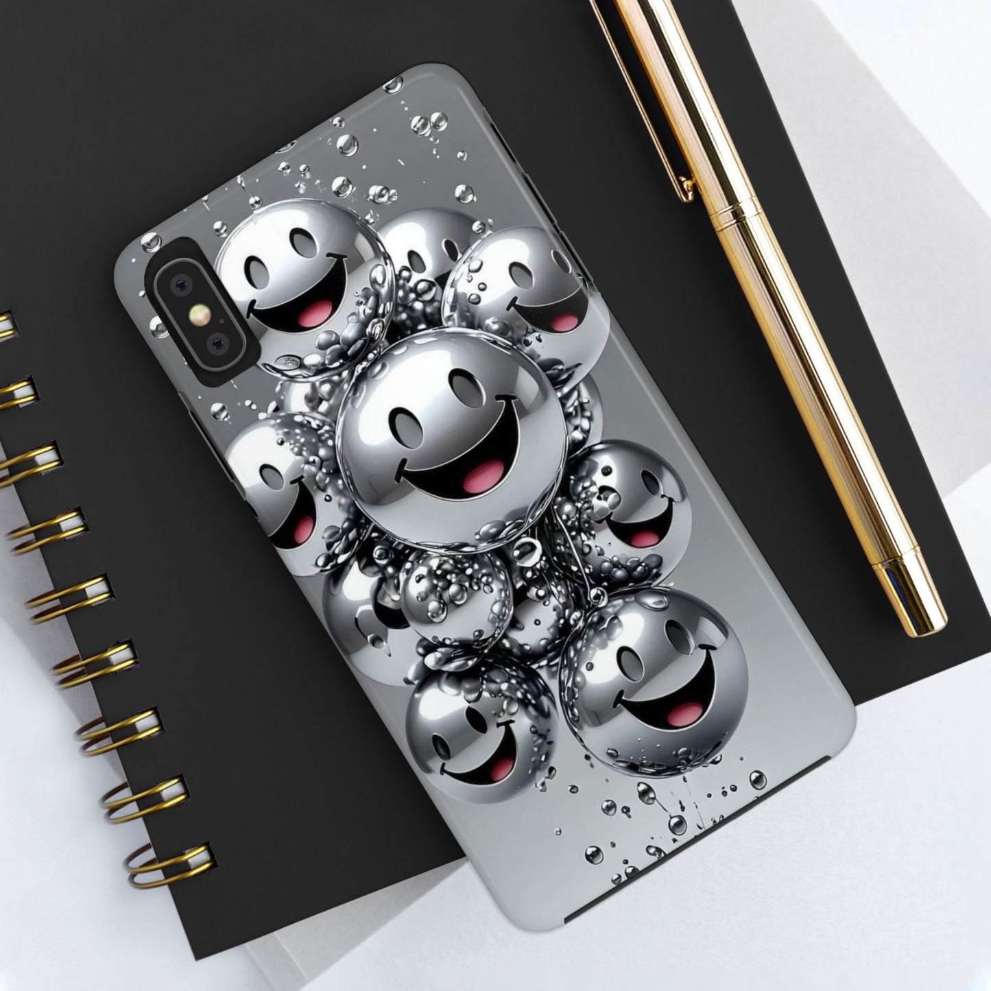 Smiley Bubble Tough Phone Cases - Durable Smartphone Protection, Fun Happy Face Design, Perfect for Gift | Iphone Case
