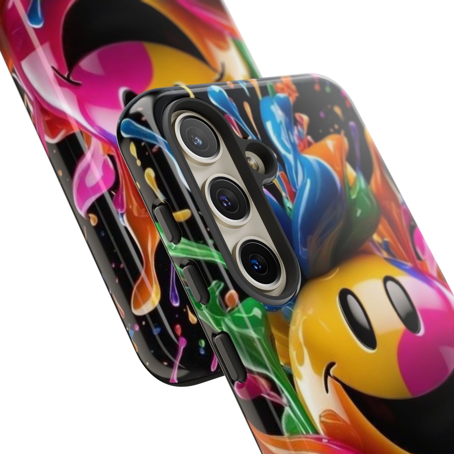 Colorful Smiley Phone Case - Fun and Funky, Vibrant Design, Gift for Friends, Cute Accessories, Unique Phone Cover | Samsung Case