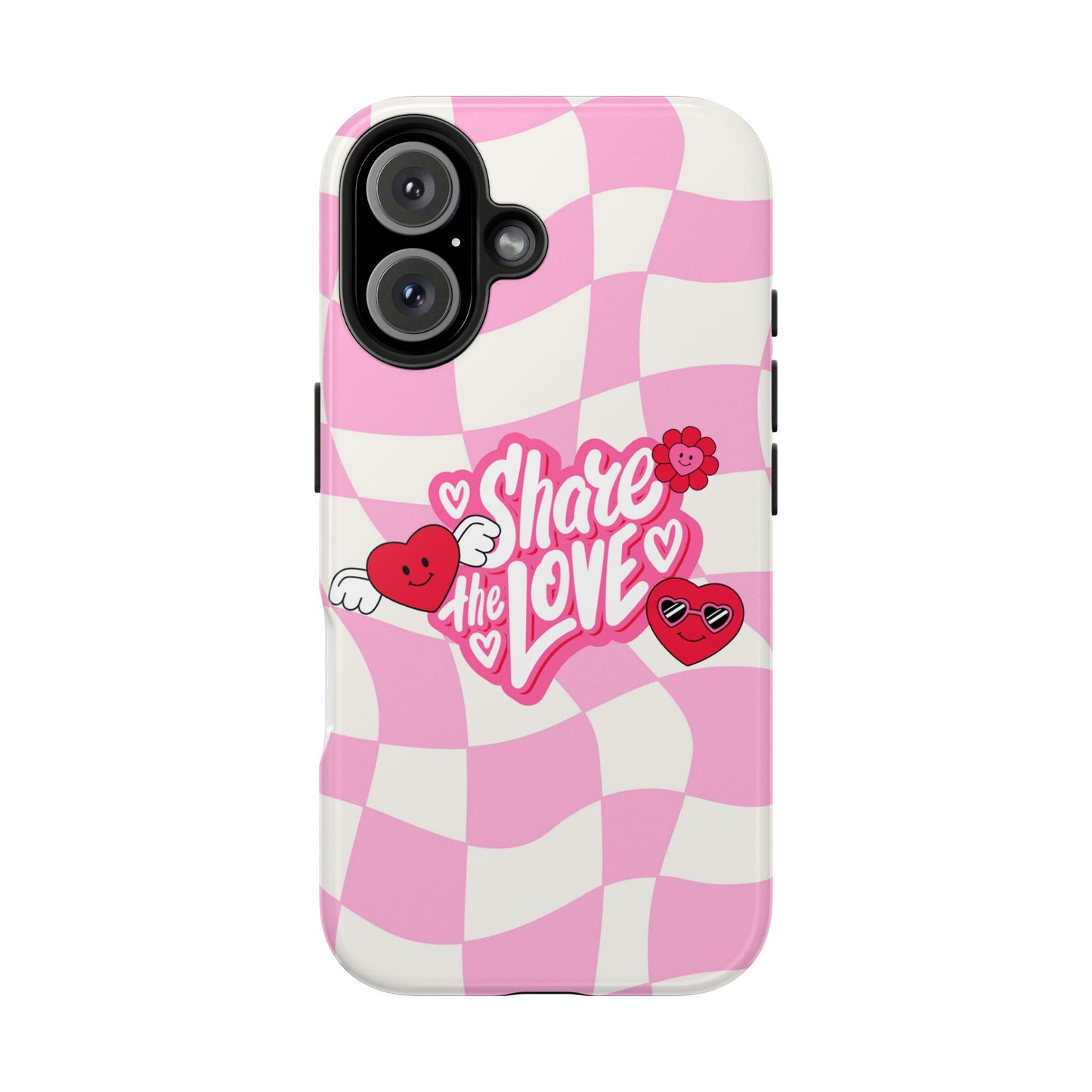 Share the Love Tough Phone Cases - Cute Heart Designs for Valentine's Day, Cute Phone Accessories, Gifts for Teens, Stylish Phone Covers