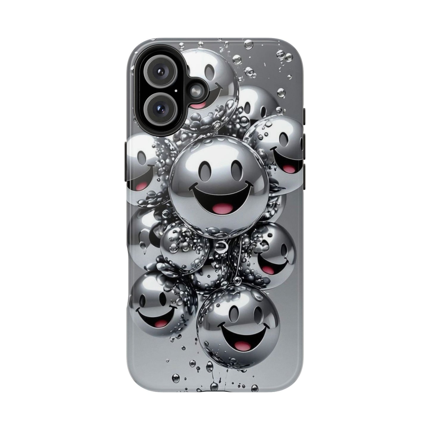 Smiley Bubble Tough Phone Cases - Durable Smartphone Protection, Fun Happy Face Design, Perfect for Gift | Iphone Case