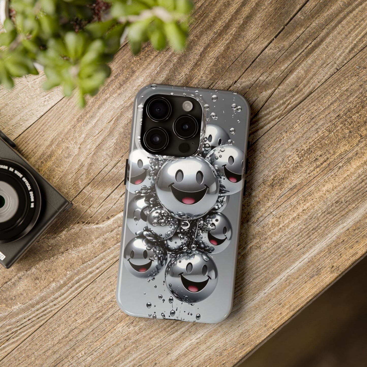 Smiley Bubble Tough Phone Cases - Durable Smartphone Protection, Fun Happy Face Design, Perfect for Gift | Iphone Case