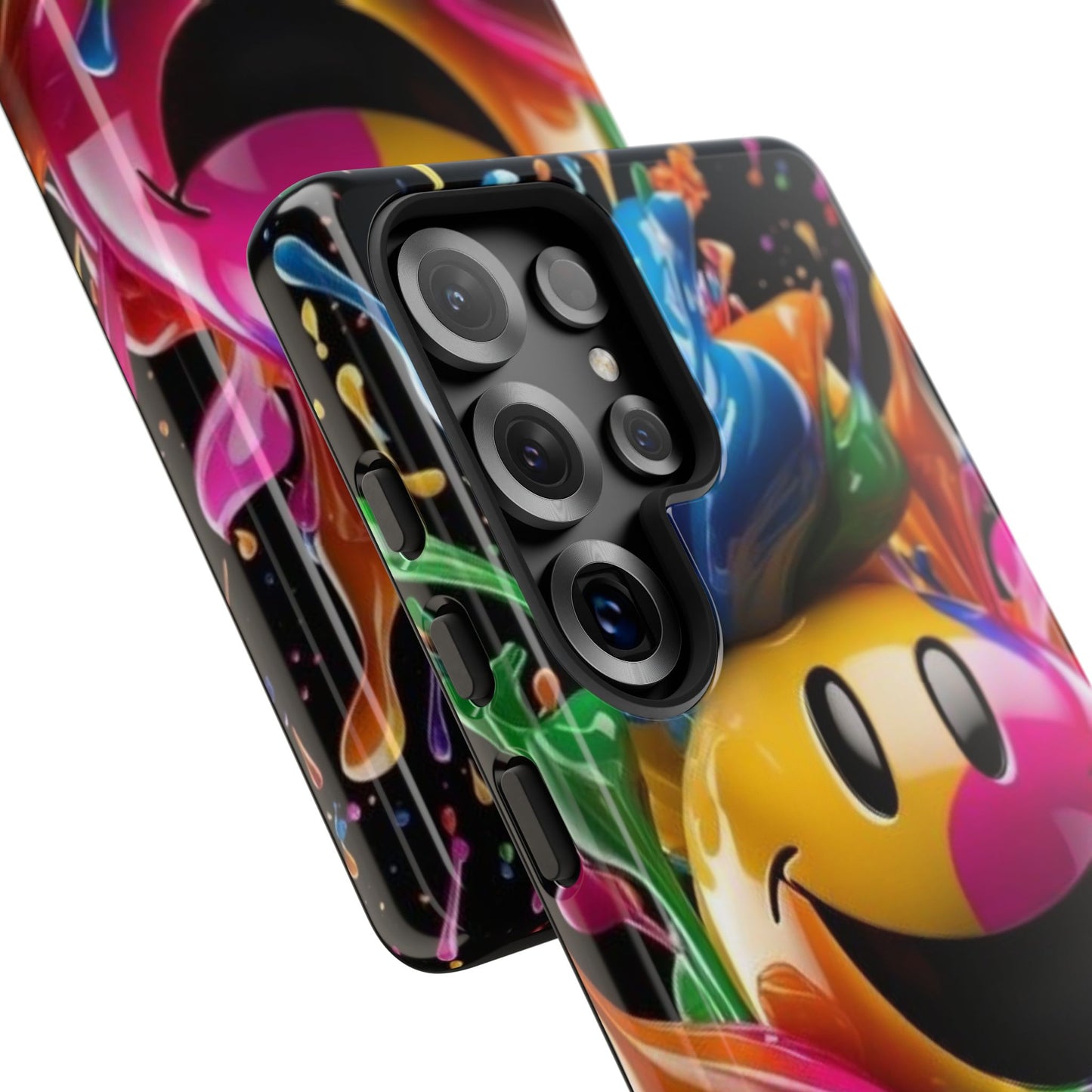 Colorful Smiley Phone Case - Fun and Funky, Vibrant Design, Gift for Friends, Cute Accessories, Unique Phone Cover | Samsung Case