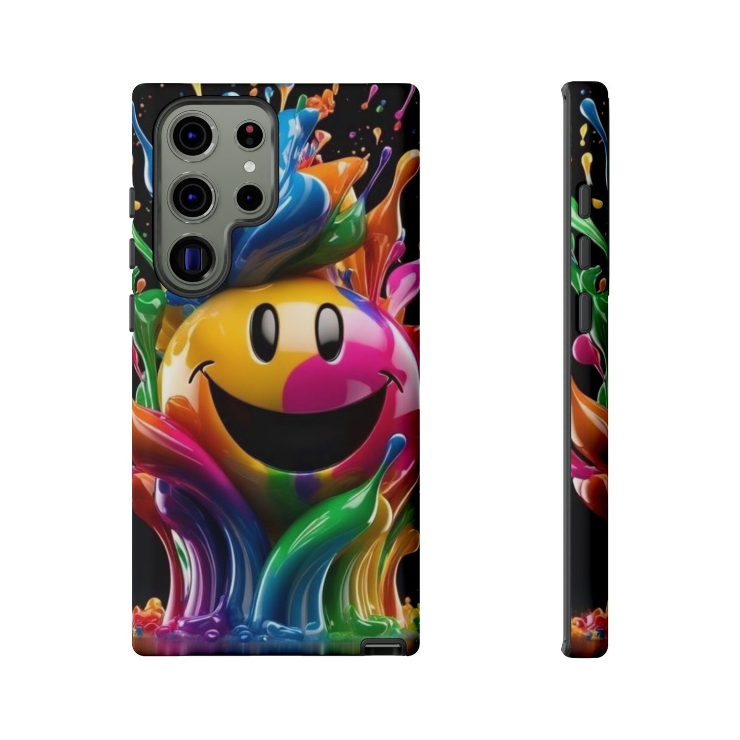 Colorful Smiley Phone Case - Fun and Funky, Vibrant Design, Gift for Friends, Cute Accessories, Unique Phone Cover | Samsung Case