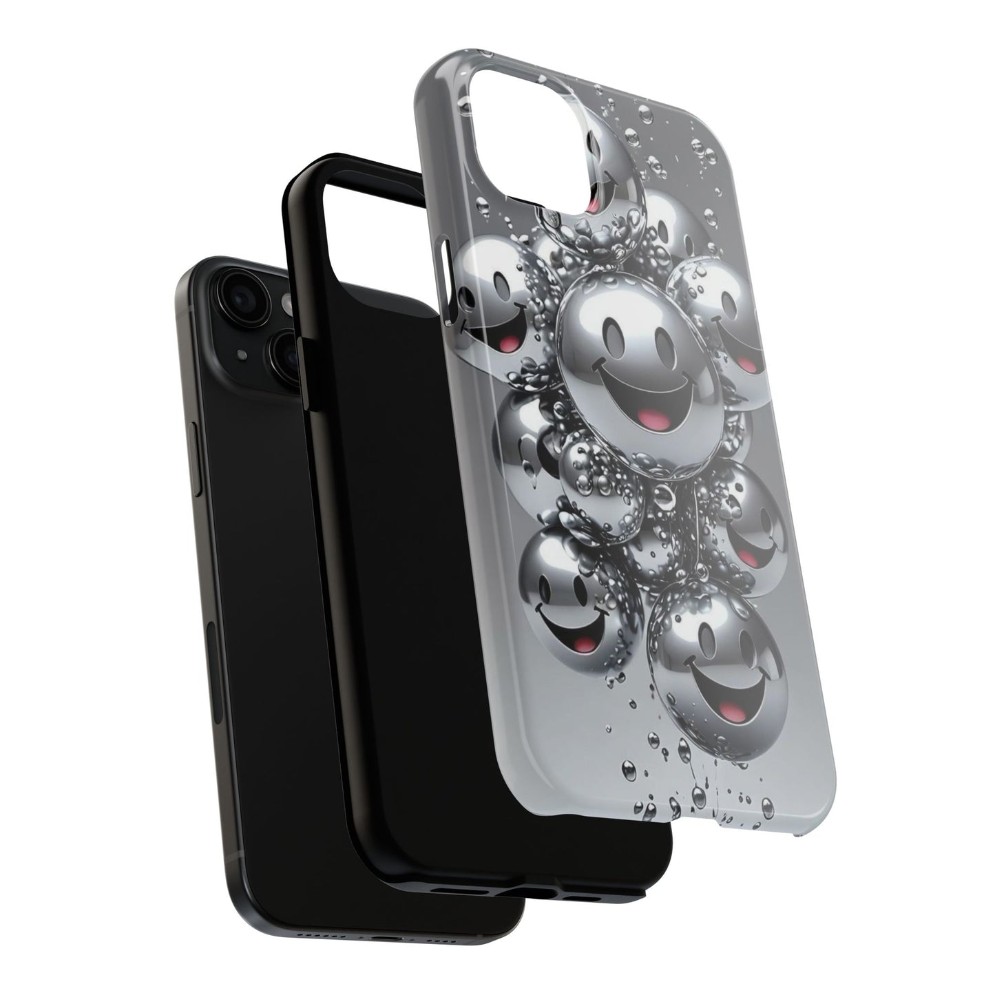 Smiley Bubble Tough Phone Cases - Durable Smartphone Protection, Fun Happy Face Design, Perfect for Gift | Iphone Case