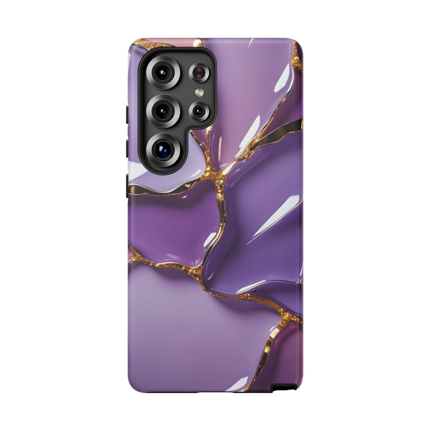 Elegant Phone Case with Purple Marble Design, Tough Phone Cover, Chic Mobile Accessory, Unique Gift for Her, Stylish Phone Protector - Samsung case