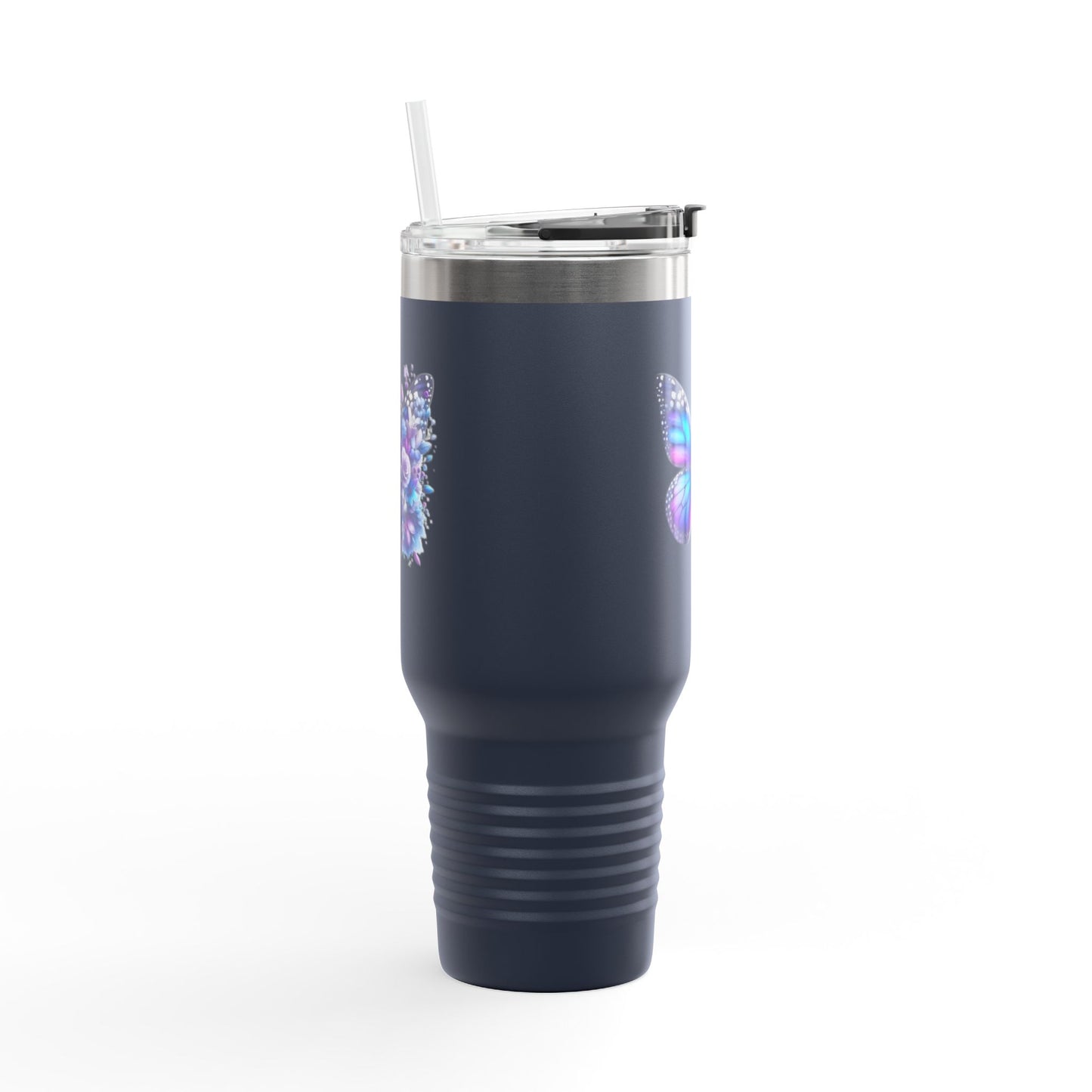 Colorful Butterfly Insulated Travel Tumbler, 40oz