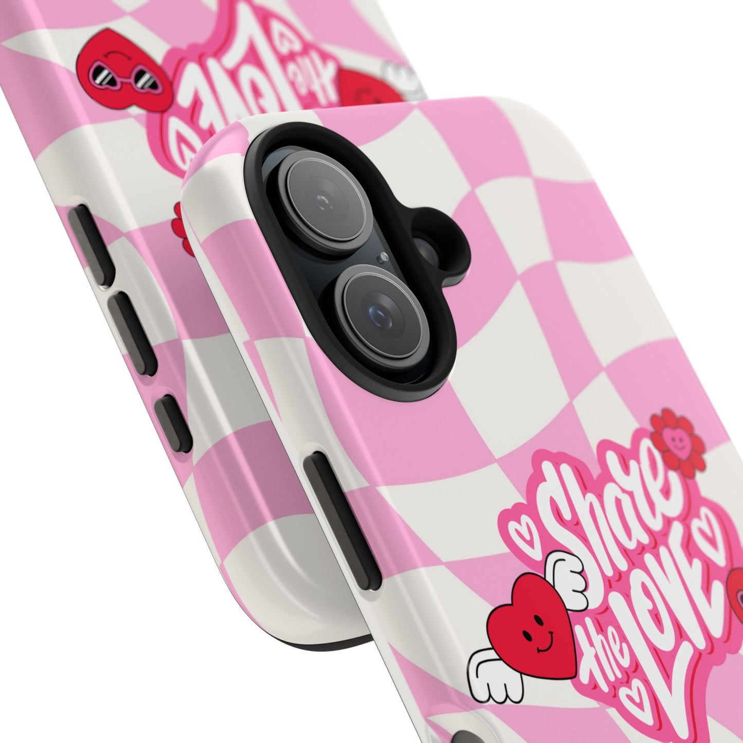 Share the Love Tough Phone Cases - Cute Heart Designs for Valentine's Day, Cute Phone Accessories, Gifts for Teens, Stylish Phone Covers