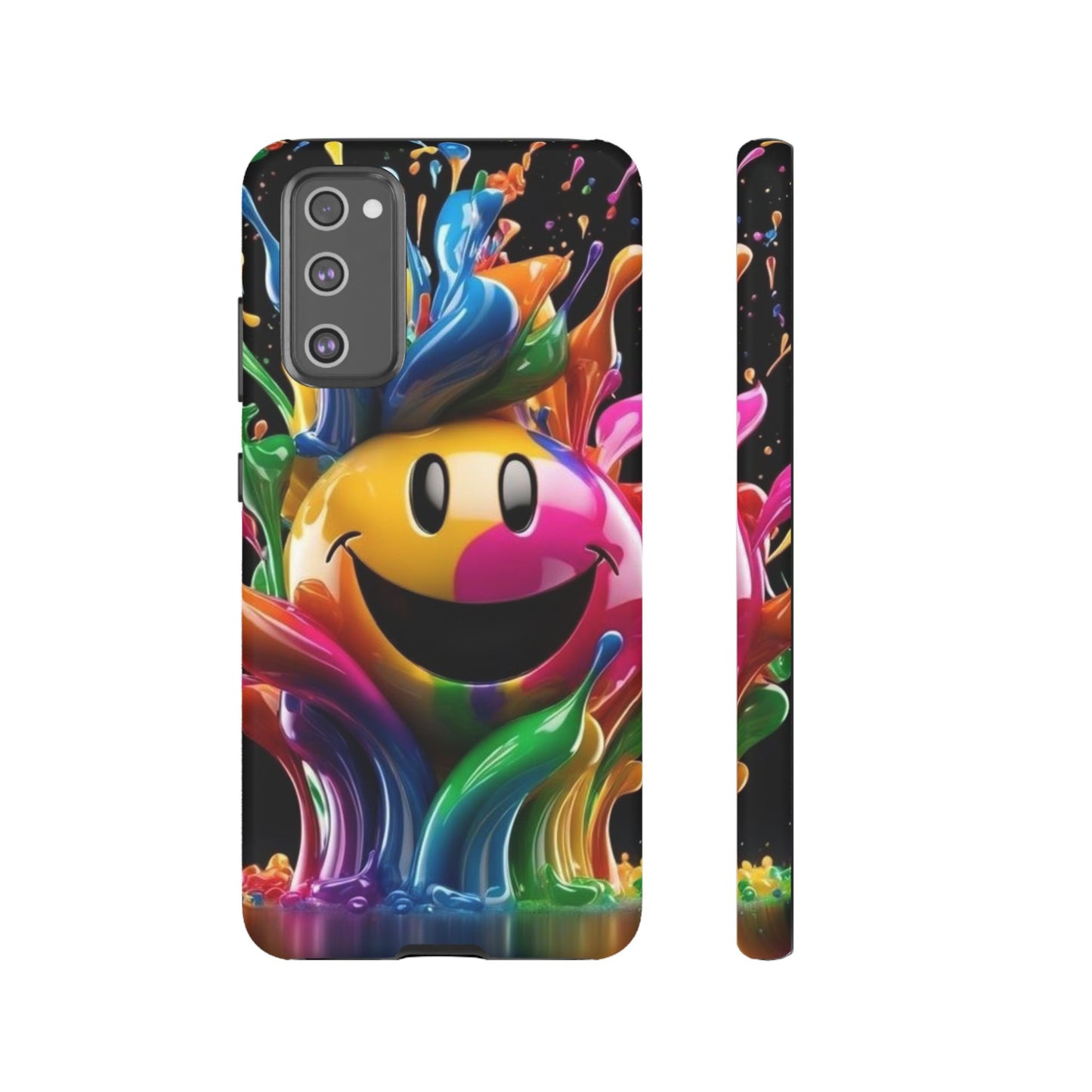 Colorful Smiley Phone Case - Fun and Funky, Vibrant Design, Gift for Friends, Cute Accessories, Unique Phone Cover | Samsung Case