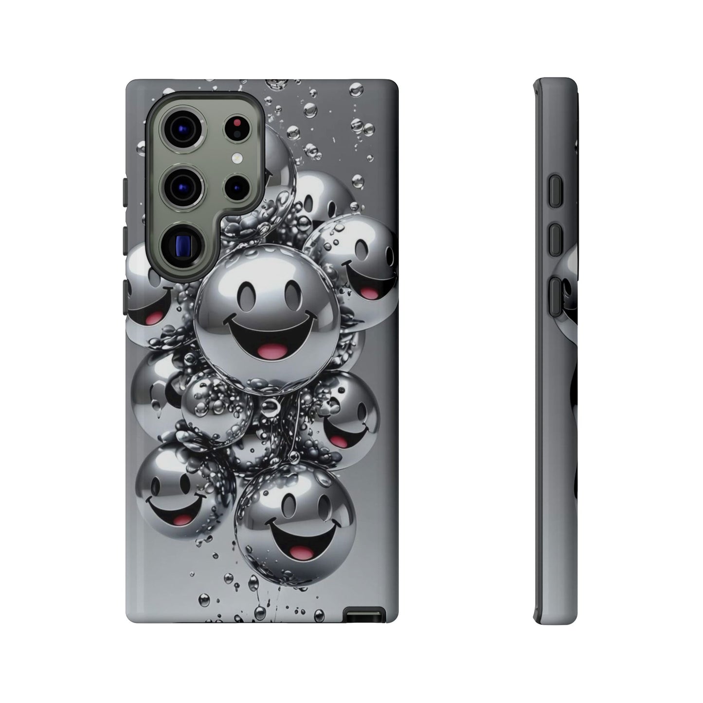 Cheerful Phone Case with Smiley Faces, Tough and Fun Case for You, Gift for Friends, Unique Smartphone Cover, Bubble Design | Samsung Case