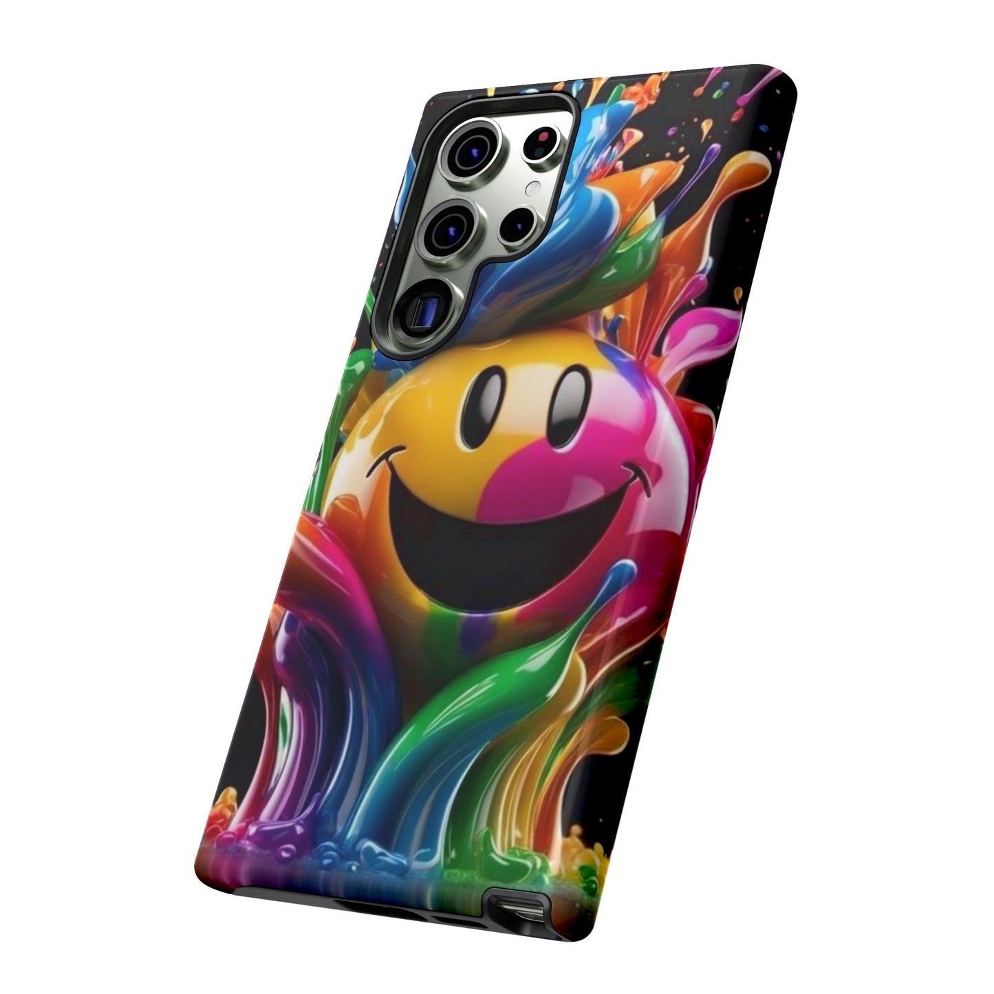 Colorful Smiley Phone Case - Fun and Funky, Vibrant Design, Gift for Friends, Cute Accessories, Unique Phone Cover | Samsung Case