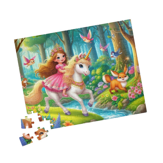 Whimsical Unicorn Puzzle for Kids, Family Fun, Magical Forest Theme, Kids Birthday Gift, Christmas Activity