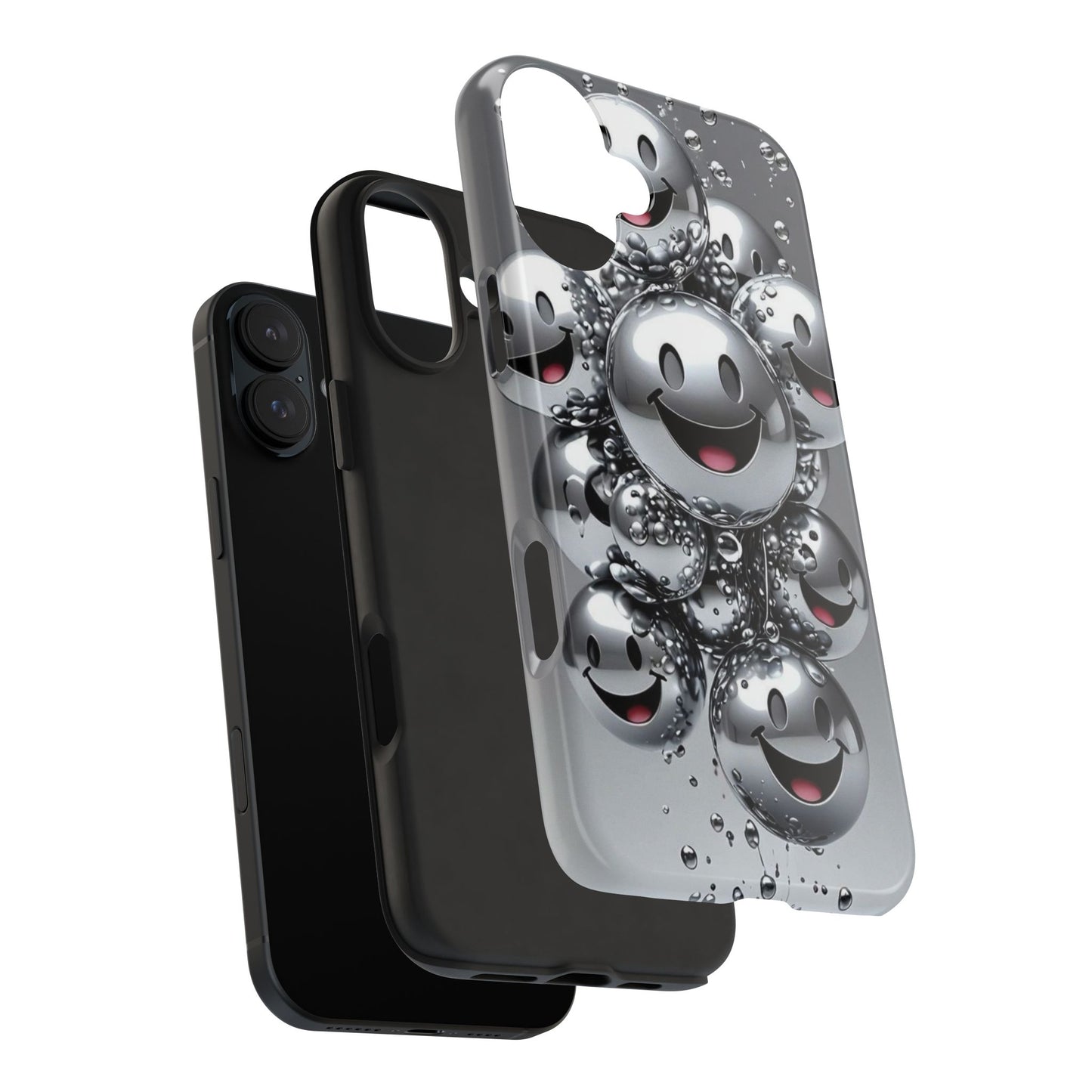 Smiley Bubble Tough Phone Cases - Durable Smartphone Protection, Fun Happy Face Design, Perfect for Gift | Iphone Case