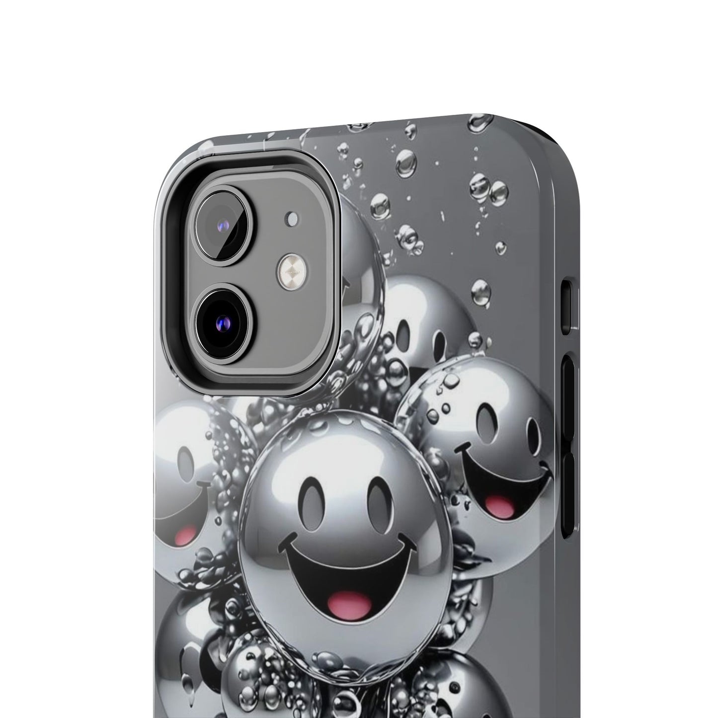 Smiley Bubble Tough Phone Cases - Durable Smartphone Protection, Fun Happy Face Design, Perfect for Gift | Iphone Case