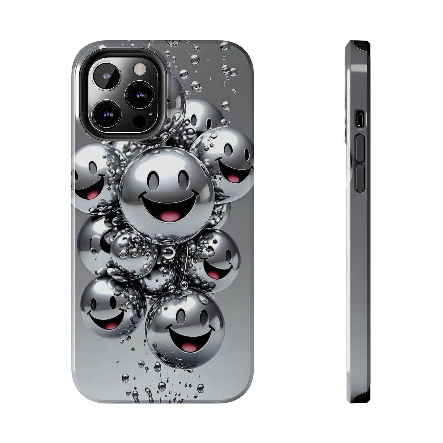 Smiley Bubble Tough Phone Cases - Durable Smartphone Protection, Fun Happy Face Design, Perfect for Gift | Iphone Case