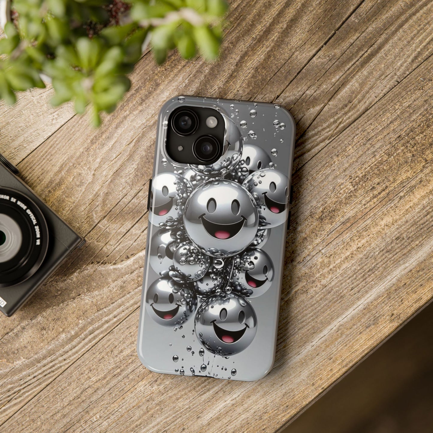 Smiley Bubble Tough Phone Cases - Durable Smartphone Protection, Fun Happy Face Design, Perfect for Gift | Iphone Case