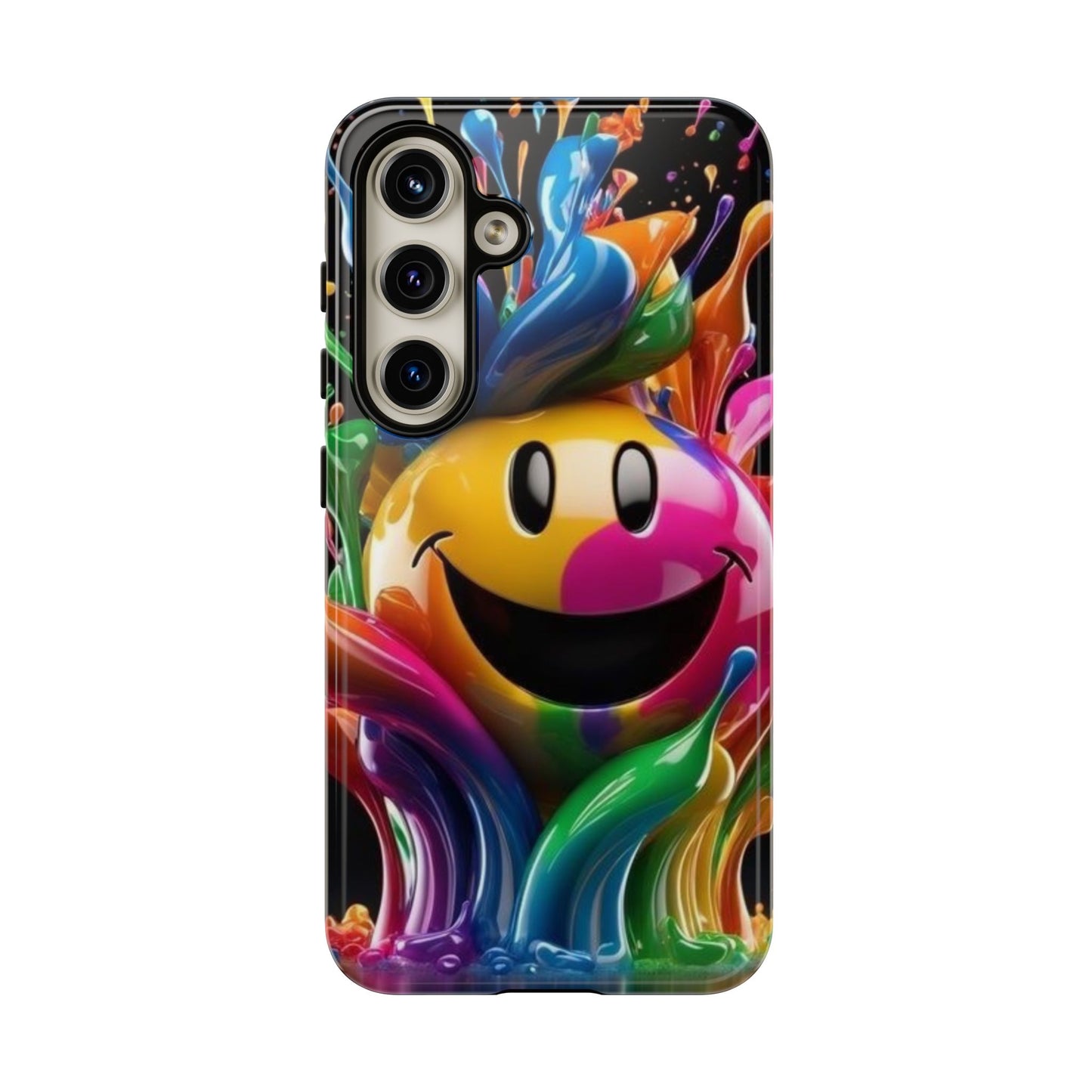 Colorful Smiley Phone Case - Fun and Funky, Vibrant Design, Gift for Friends, Cute Accessories, Unique Phone Cover | Samsung Case