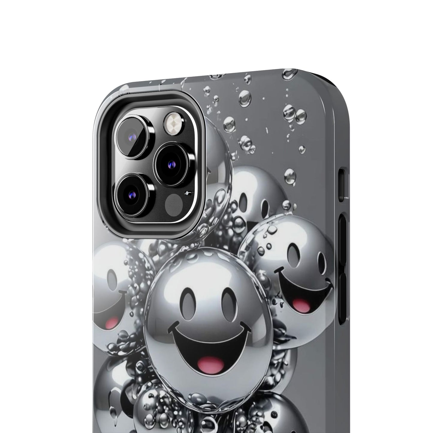 Smiley Bubble Tough Phone Cases - Durable Smartphone Protection, Fun Happy Face Design, Perfect for Gift | Iphone Case