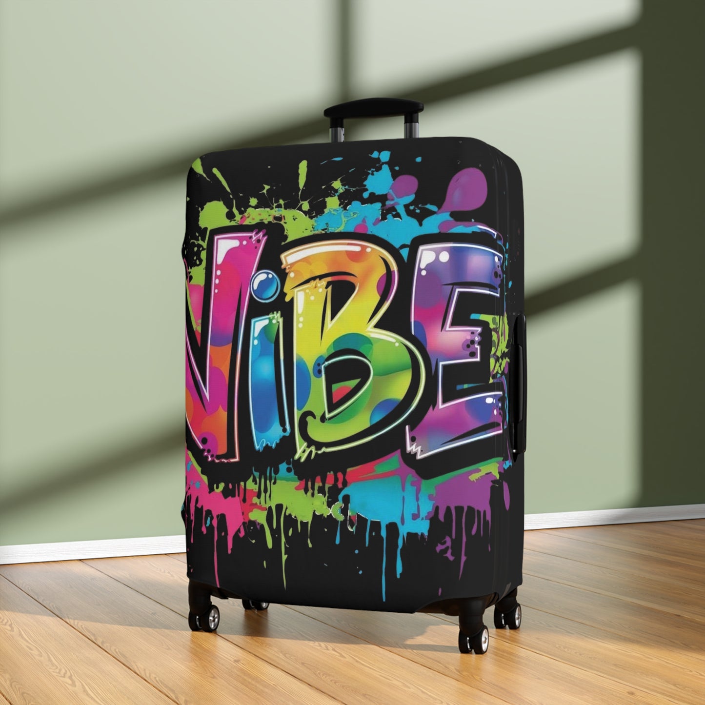 Vibrant Luggage Cover - Graffiti Style Travel Accessory, Perfect for Vacation, Unique Gift, Summer Travel | Suitcase
