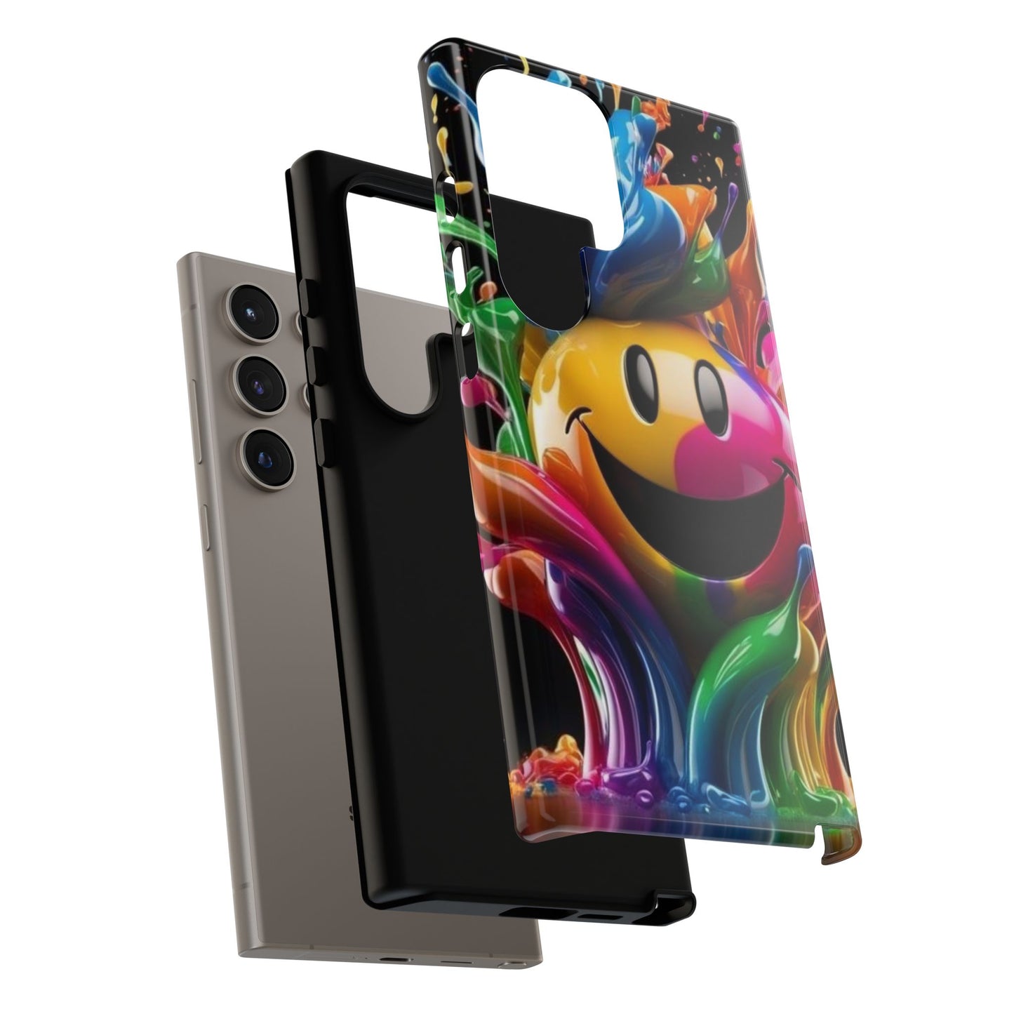 Colorful Smiley Phone Case - Fun and Funky, Vibrant Design, Gift for Friends, Cute Accessories, Unique Phone Cover | Samsung Case