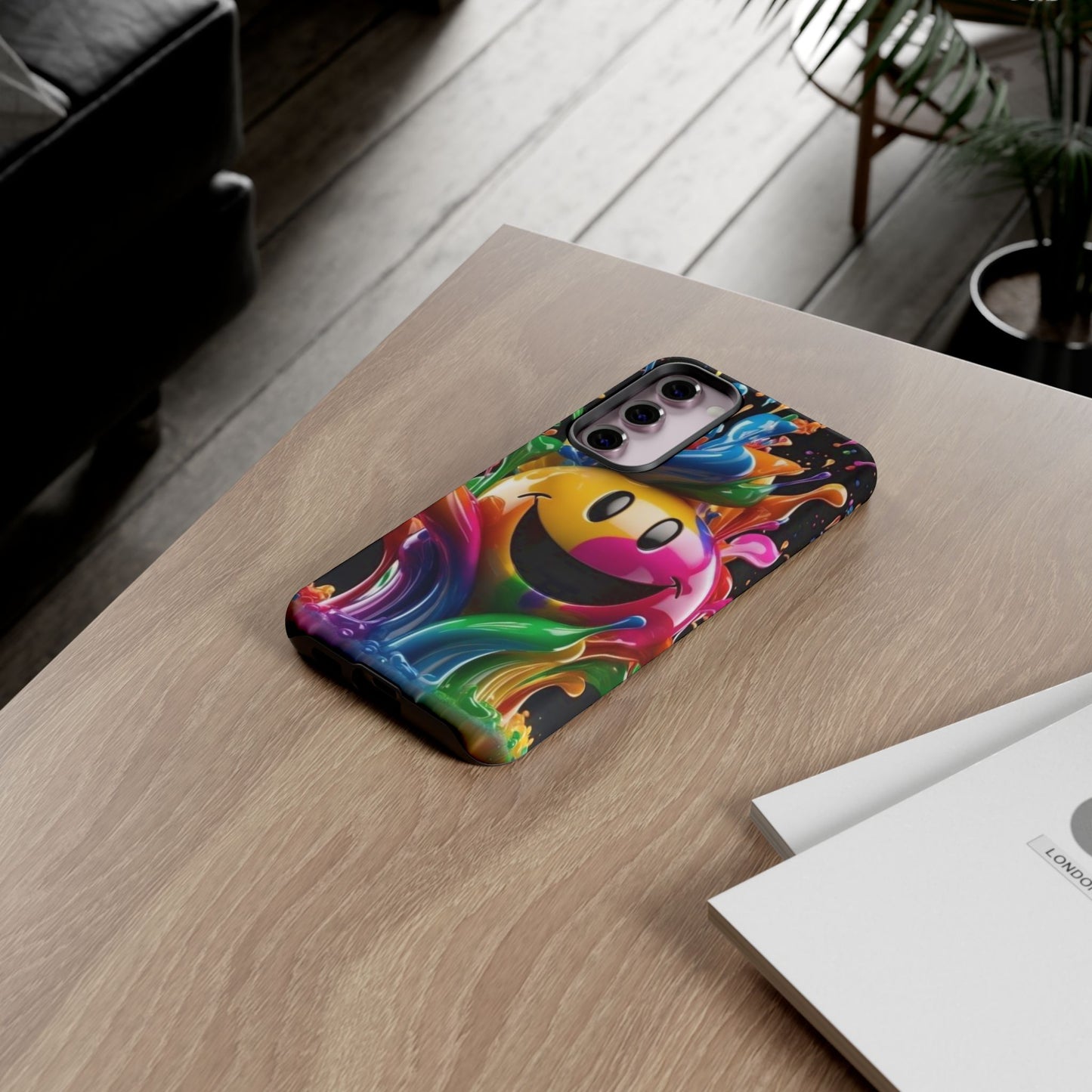 Colorful Smiley Phone Case - Fun and Funky, Vibrant Design, Gift for Friends, Cute Accessories, Unique Phone Cover | Samsung Case