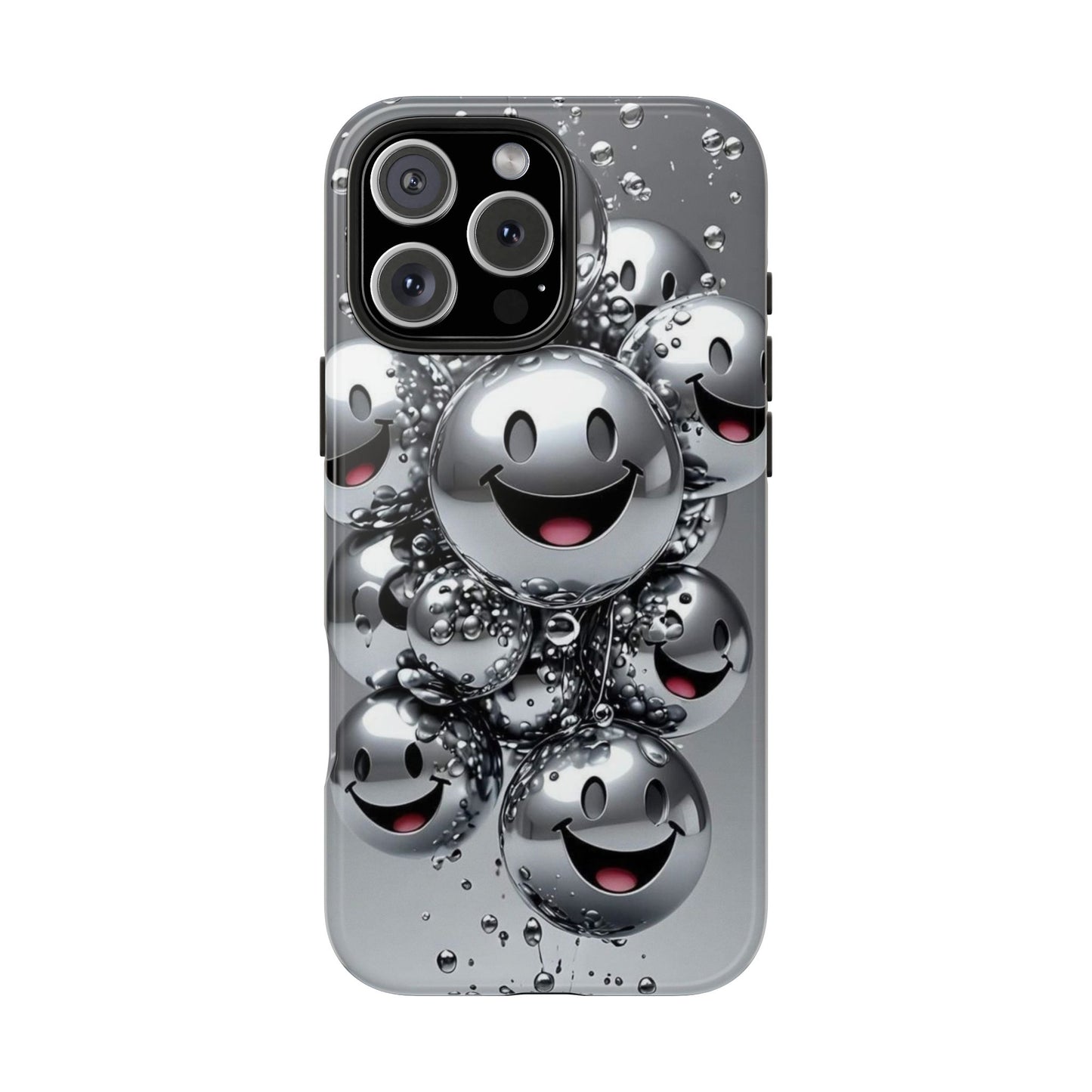 Smiley Bubble Tough Phone Cases - Durable Smartphone Protection, Fun Happy Face Design, Perfect for Gift | Iphone Case