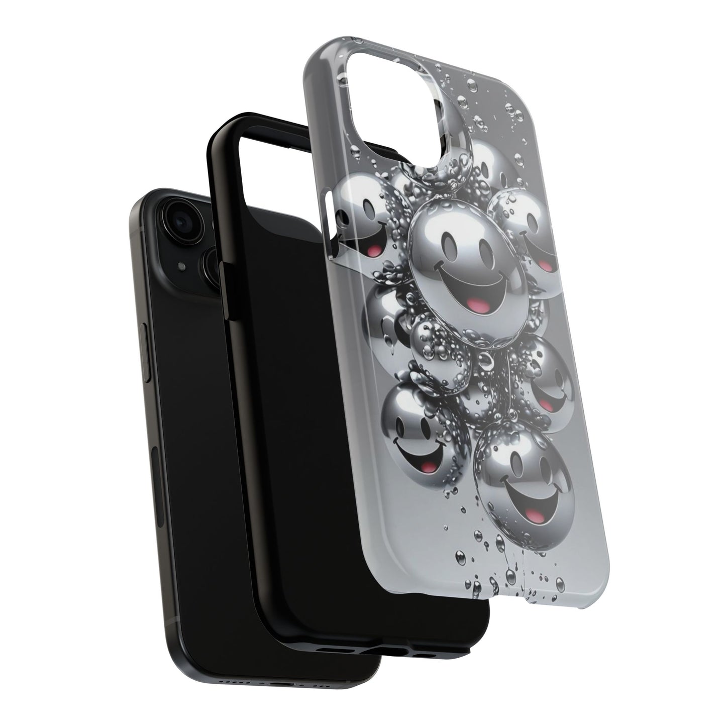 Smiley Bubble Tough Phone Cases - Durable Smartphone Protection, Fun Happy Face Design, Perfect for Gift | Iphone Case