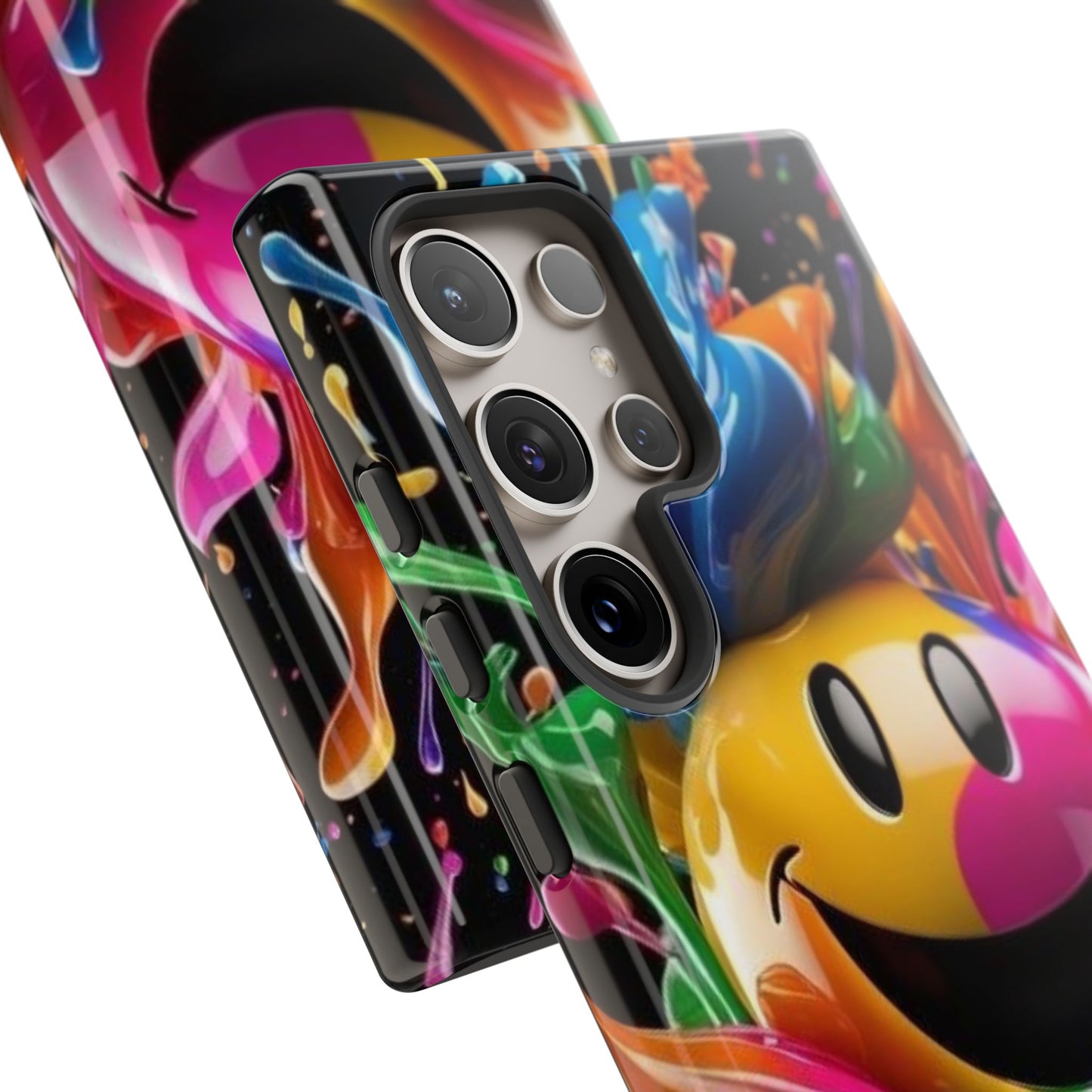 Colorful Smiley Phone Case - Fun and Funky, Vibrant Design, Gift for Friends, Cute Accessories, Unique Phone Cover | Samsung Case