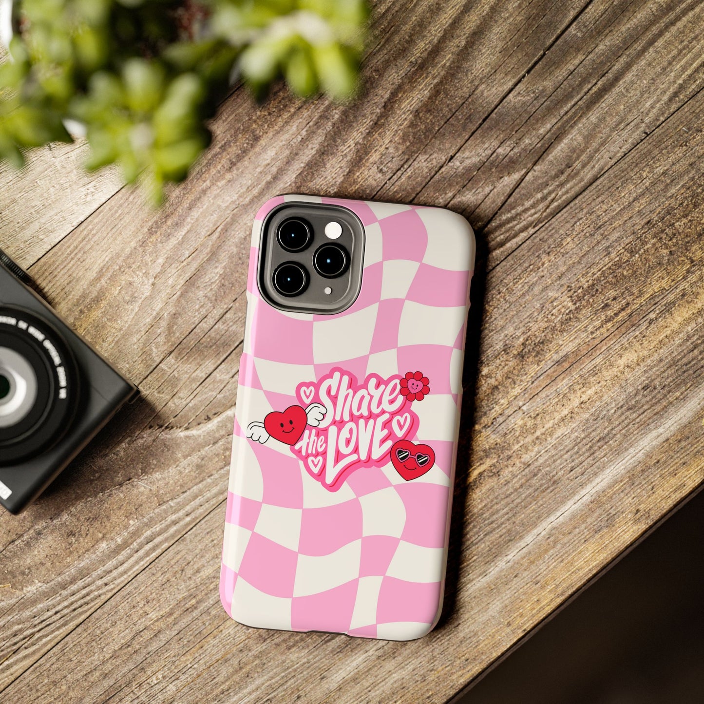 Share the Love Tough Phone Cases - Cute Heart Designs for Valentine's Day, Cute Phone Accessories, Gifts for Teens, Stylish Phone Covers