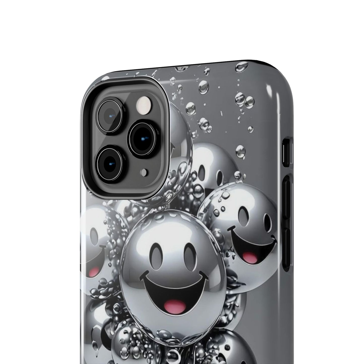 Smiley Bubble Tough Phone Cases - Durable Smartphone Protection, Fun Happy Face Design, Perfect for Gift | Iphone Case