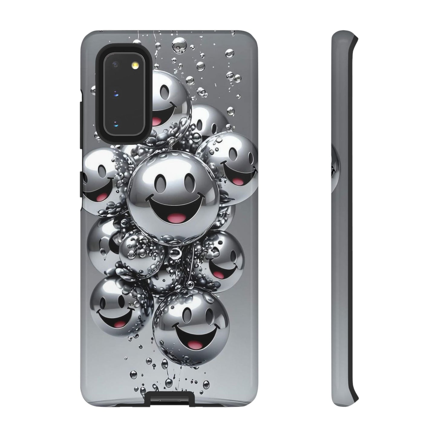 Cheerful Phone Case with Smiley Faces, Tough and Fun Case for You, Gift for Friends, Unique Smartphone Cover, Bubble Design | Samsung Case