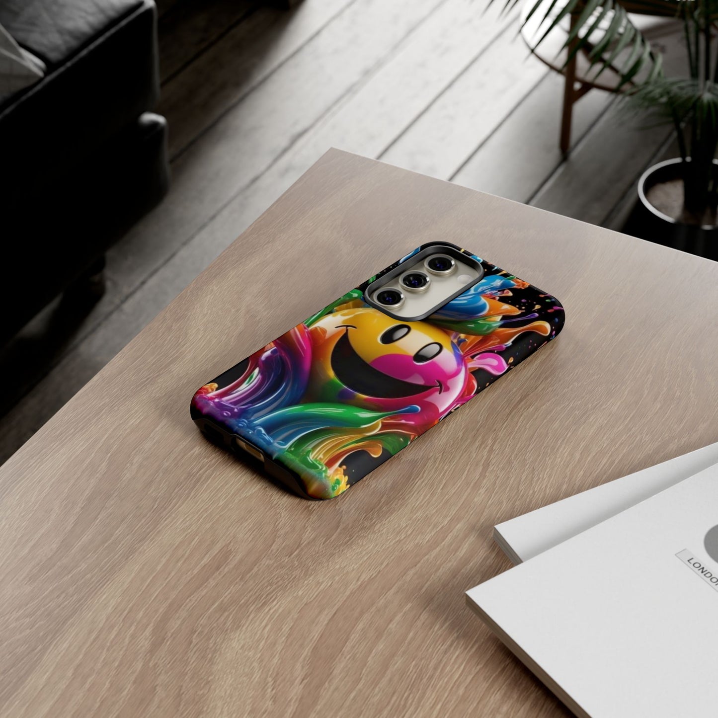 Colorful Smiley Phone Case - Fun and Funky, Vibrant Design, Gift for Friends, Cute Accessories, Unique Phone Cover | Samsung Case