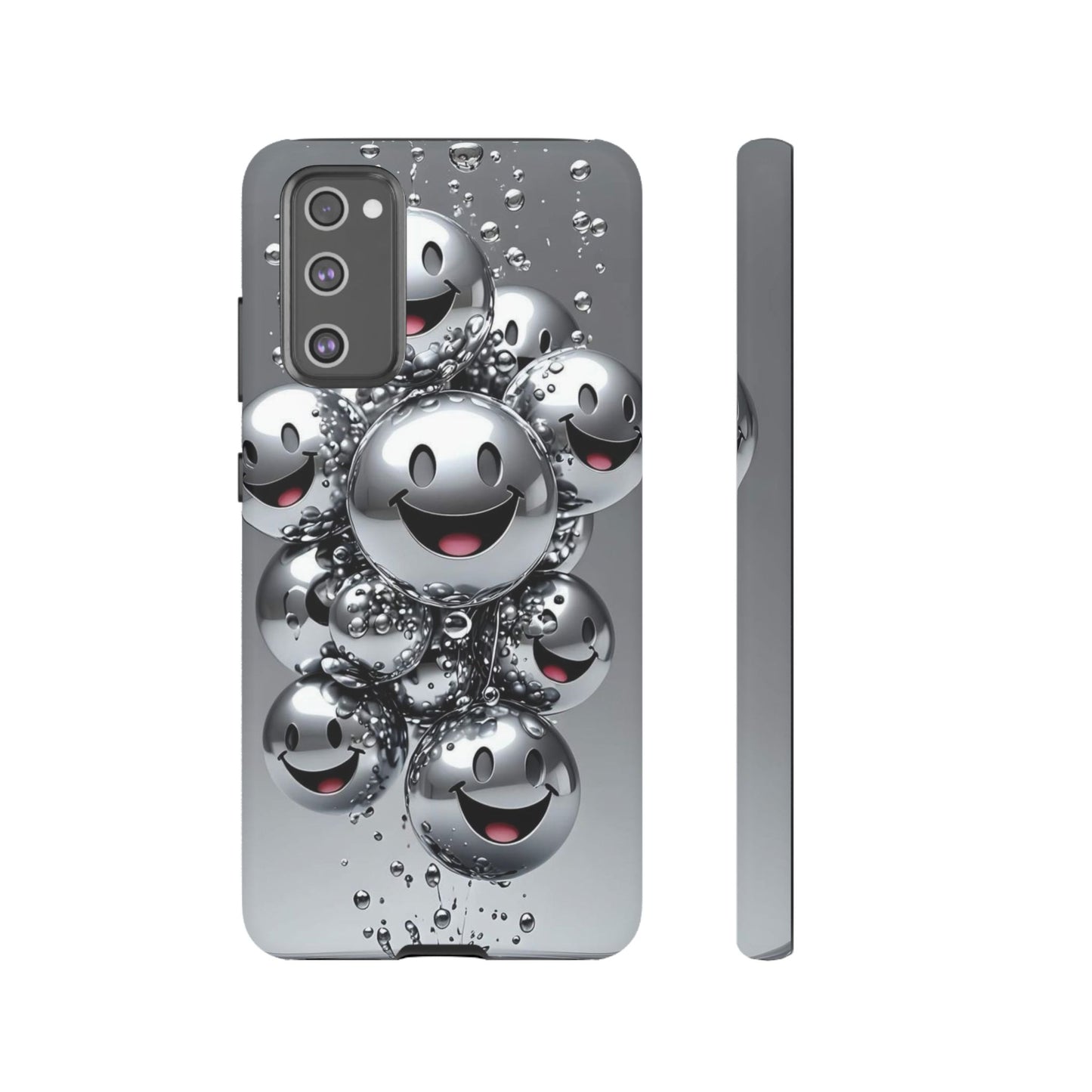 Cheerful Phone Case with Smiley Faces, Tough and Fun Case for You, Gift for Friends, Unique Smartphone Cover, Bubble Design | Samsung Case