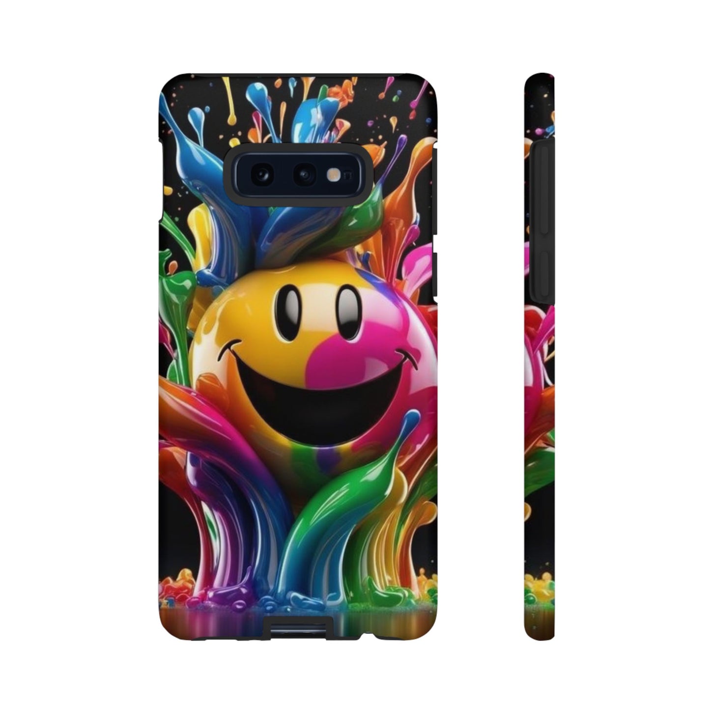 Colorful Smiley Phone Case - Fun and Funky, Vibrant Design, Gift for Friends, Cute Accessories, Unique Phone Cover | Samsung Case
