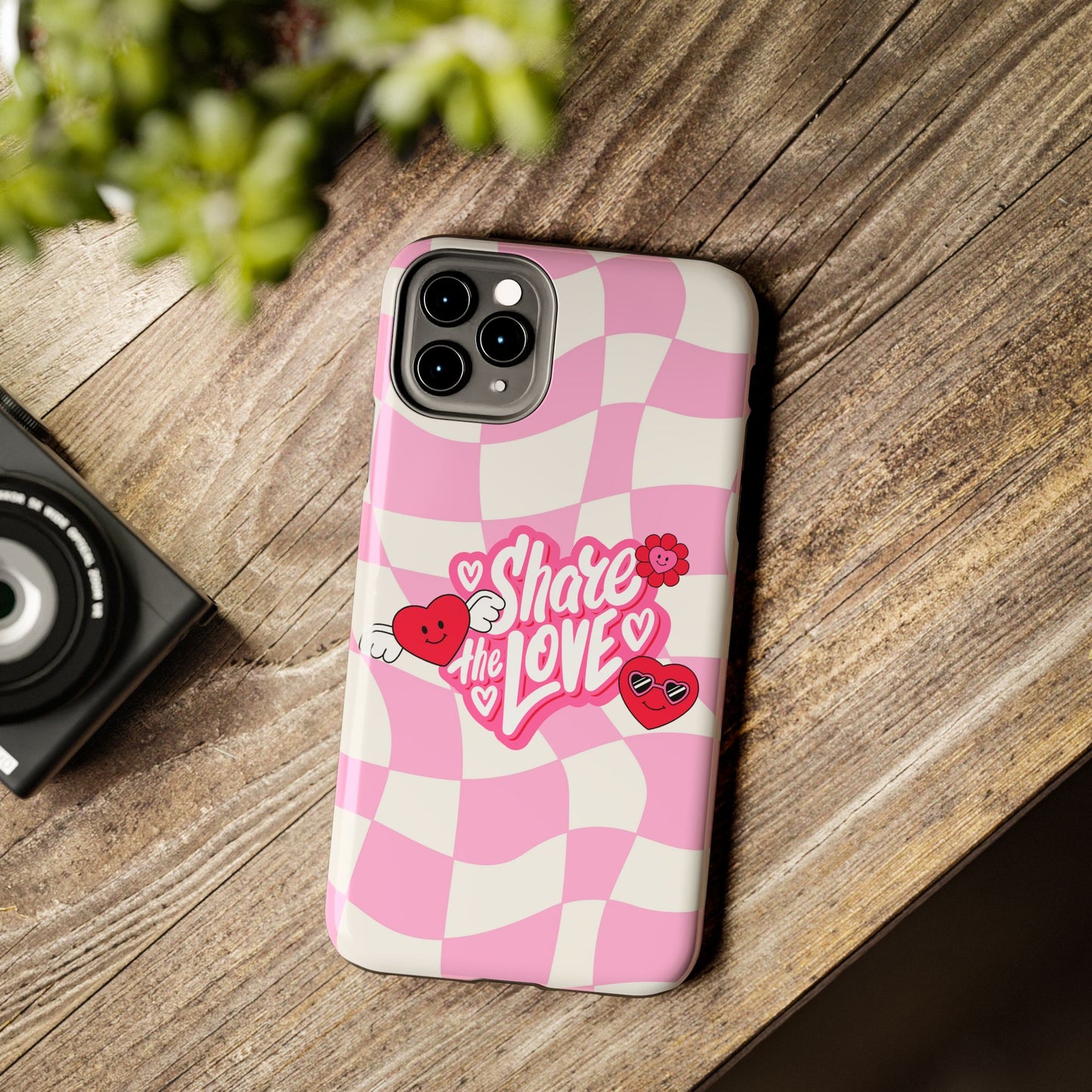 Share the Love Tough Phone Cases - Cute Heart Designs for Valentine's Day, Cute Phone Accessories, Gifts for Teens, Stylish Phone Covers