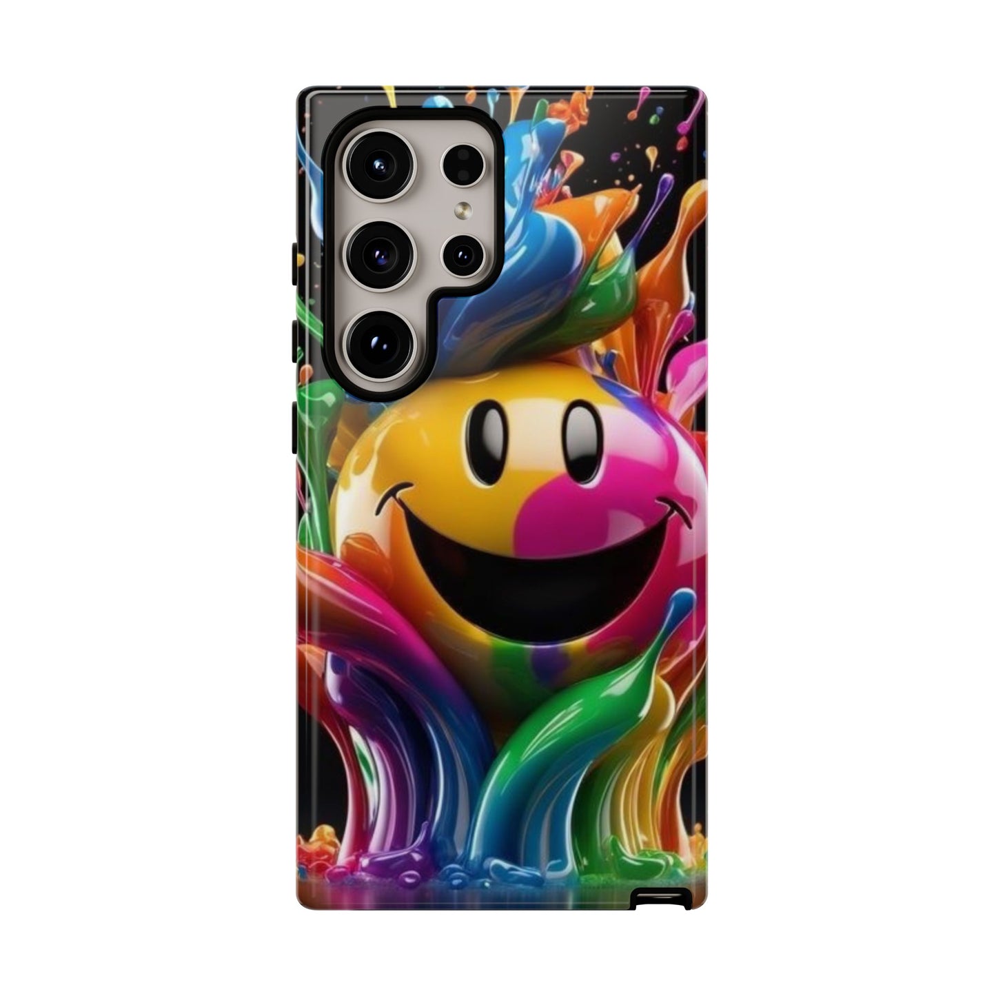 Colorful Smiley Phone Case - Fun and Funky, Vibrant Design, Gift for Friends, Cute Accessories, Unique Phone Cover | Samsung Case