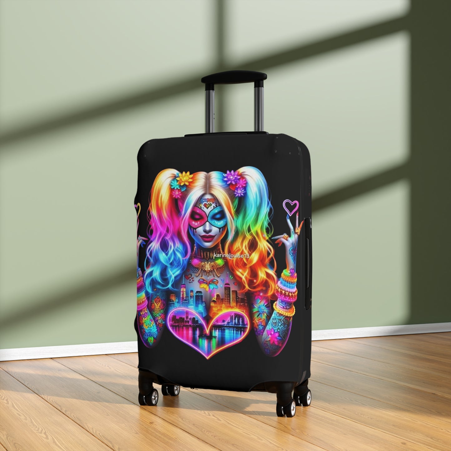 Colorful Harlequin Luggage Cover - Protect Your Suitcase, Travel Accessories, Unique Gift for Travelers | Suitcase