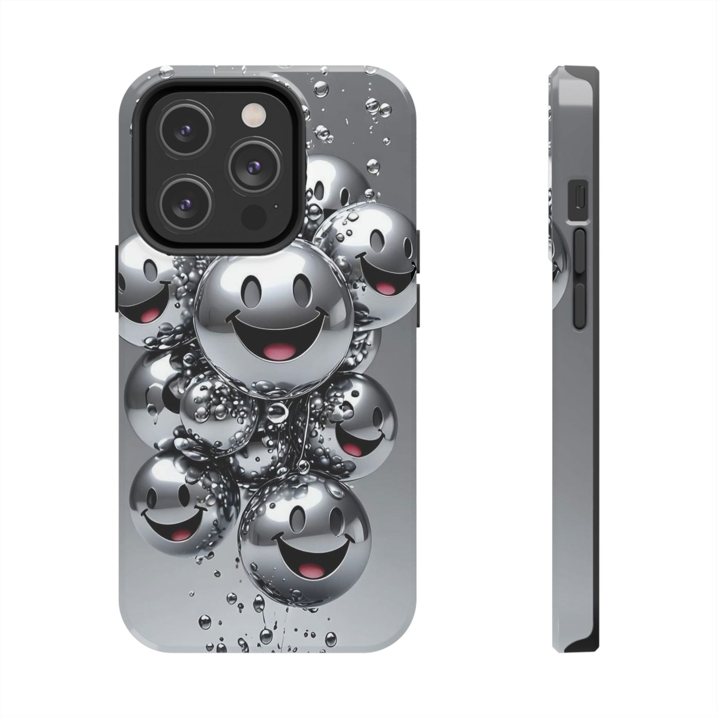 Smiley Bubble Tough Phone Cases - Durable Smartphone Protection, Fun Happy Face Design, Perfect for Gift | Iphone Case